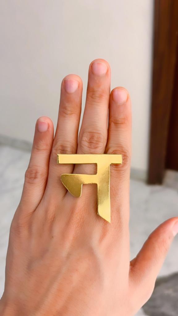 Mens name online ring gold