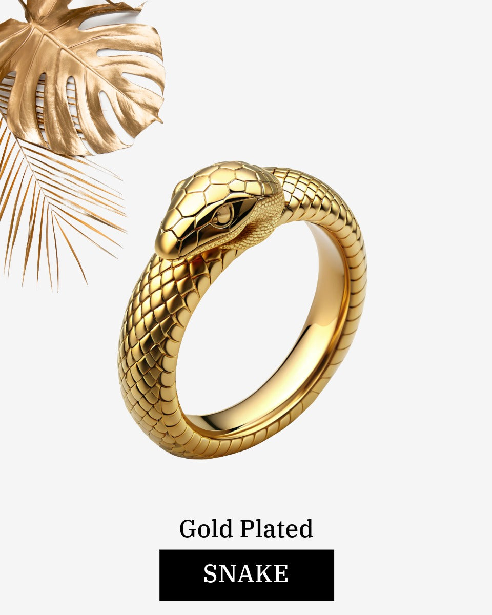 gold plated snake jewellery