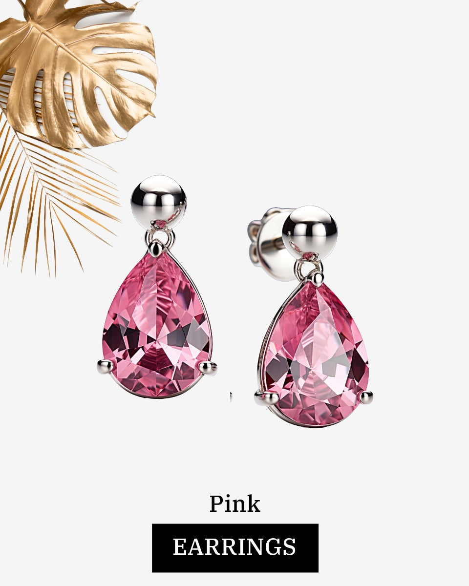 pink earrings