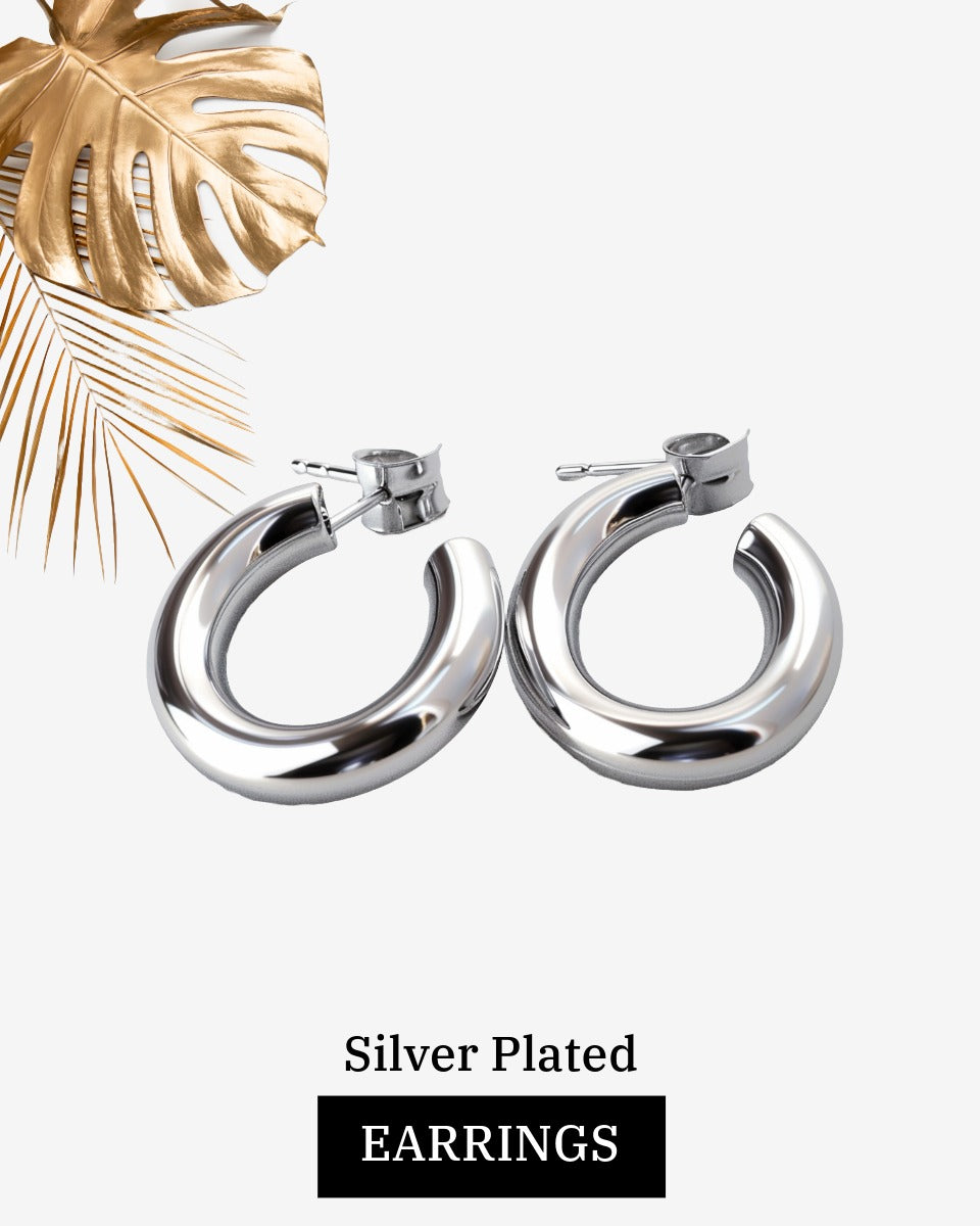 silver plated earrings