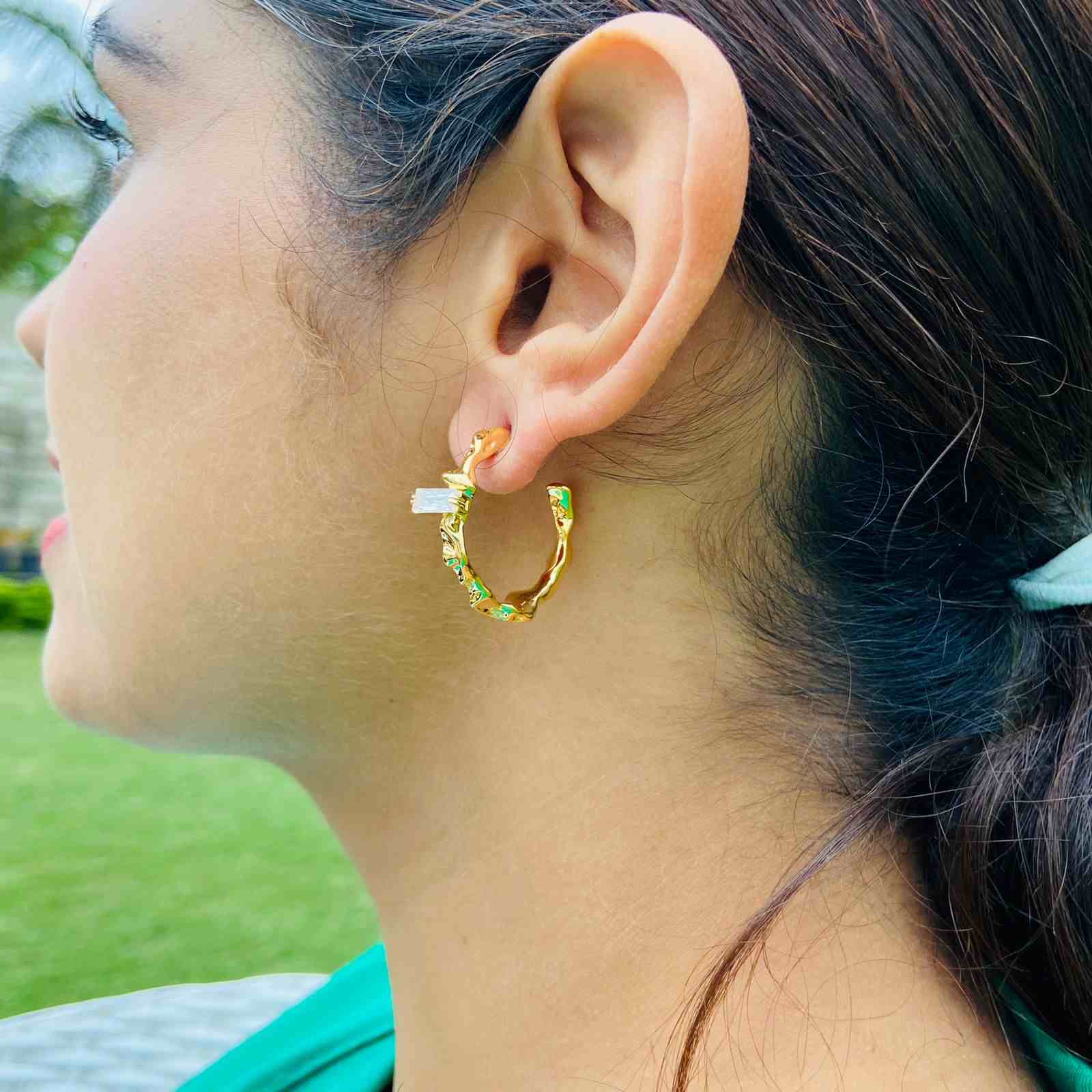 18k Gold Earrings Fake