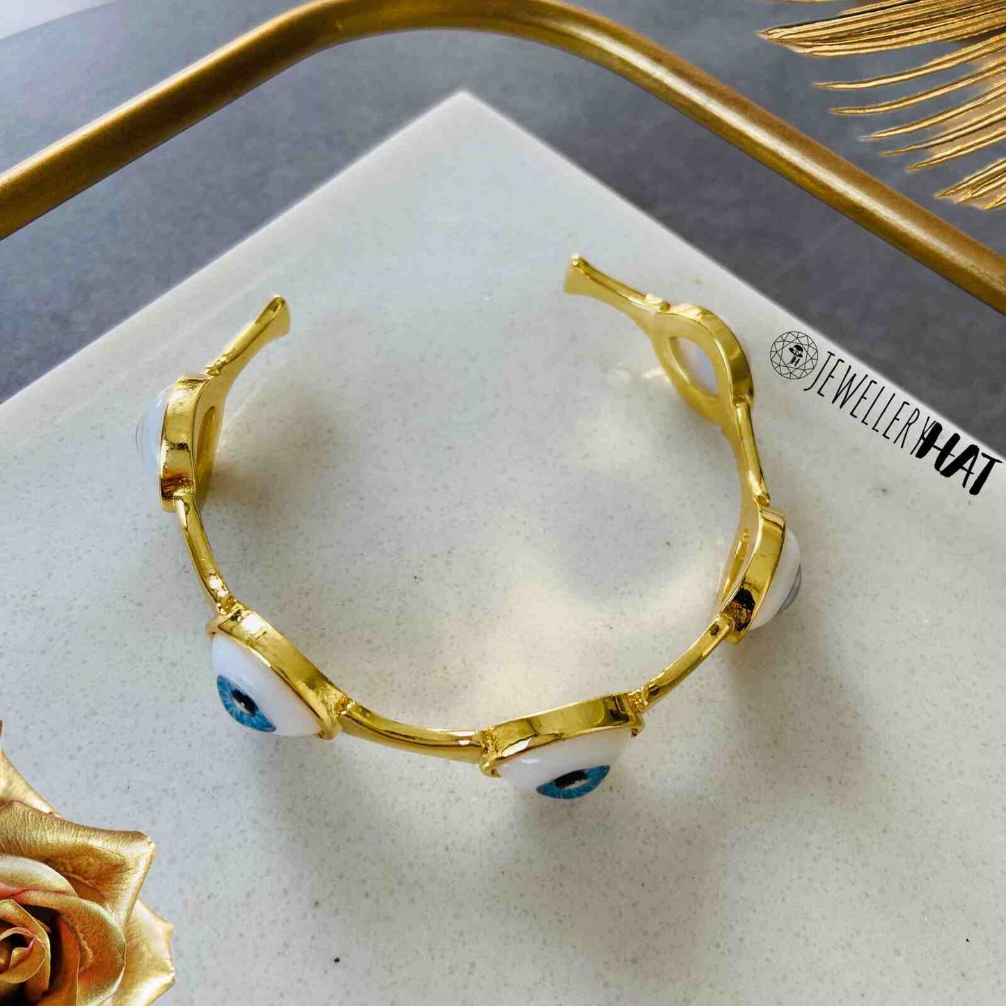 3D Evil Eye Bracelet | Gold Plated 3D Bracelet