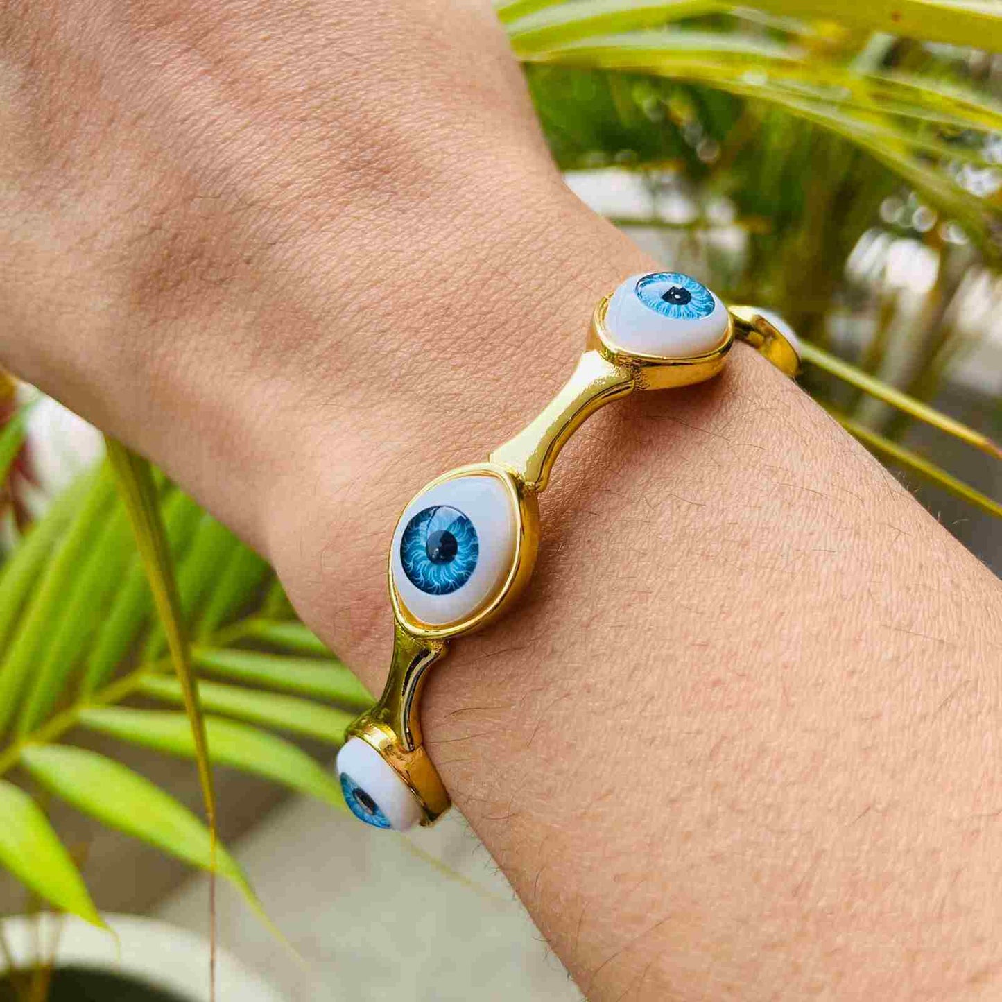 3D Evil Eye Bracelet | Gold Plated 3D Bracelet