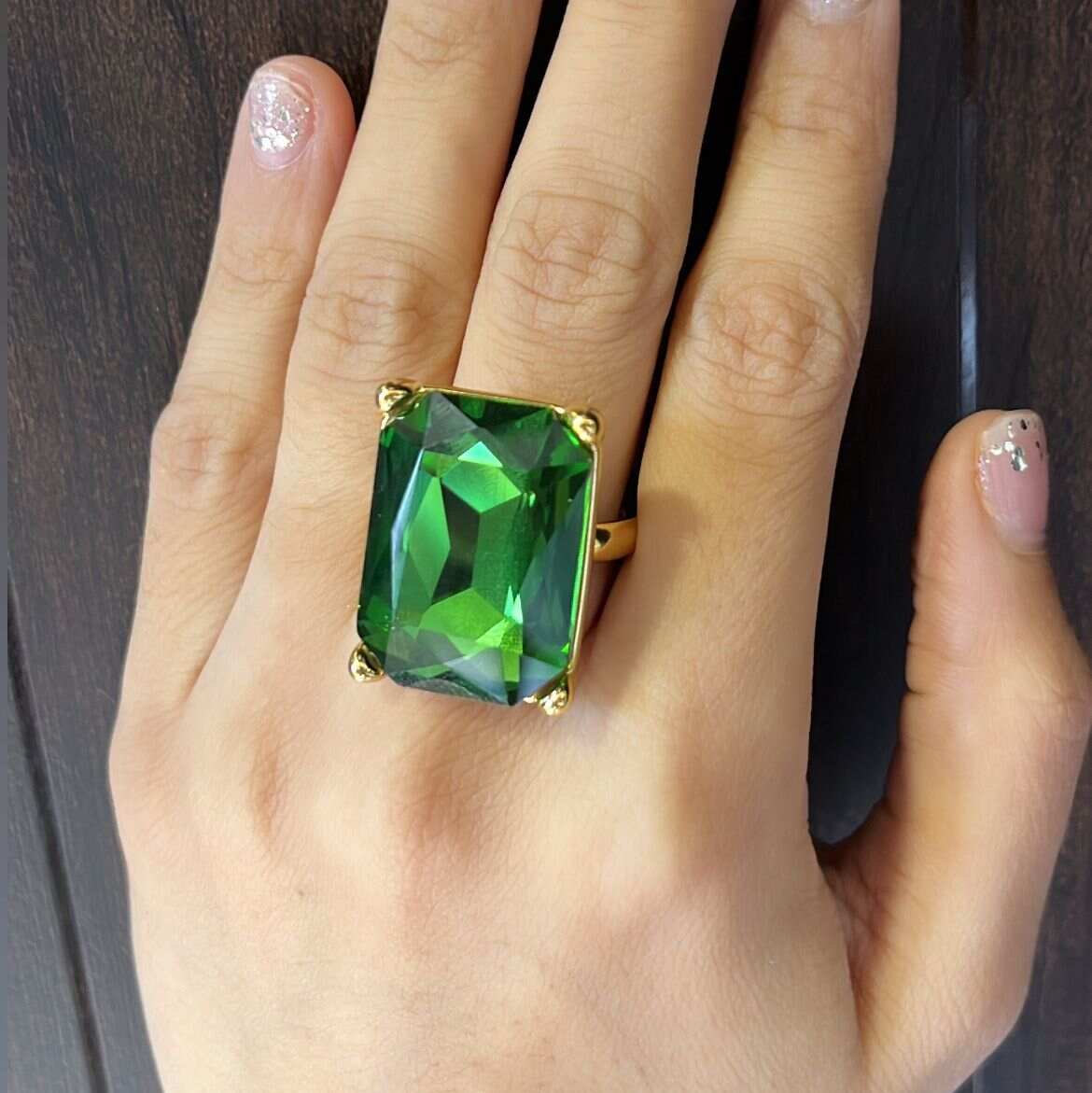 Big Emerald Ring