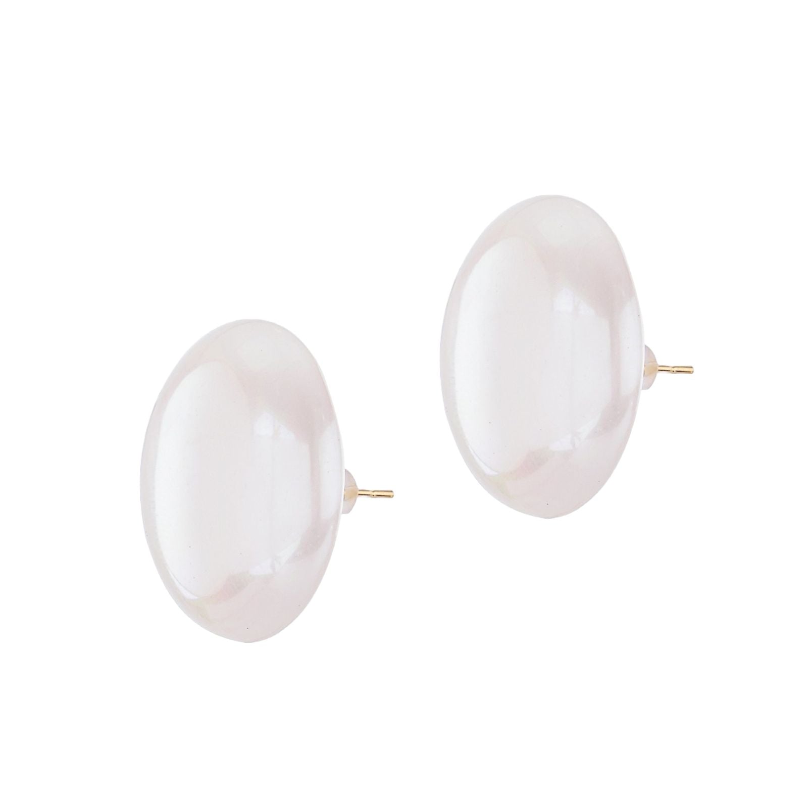 Big Pearl Studs | 30mm Diameter | Flat Back | Light Weight Pearl Studs | Fancy Jewellery | April 2023