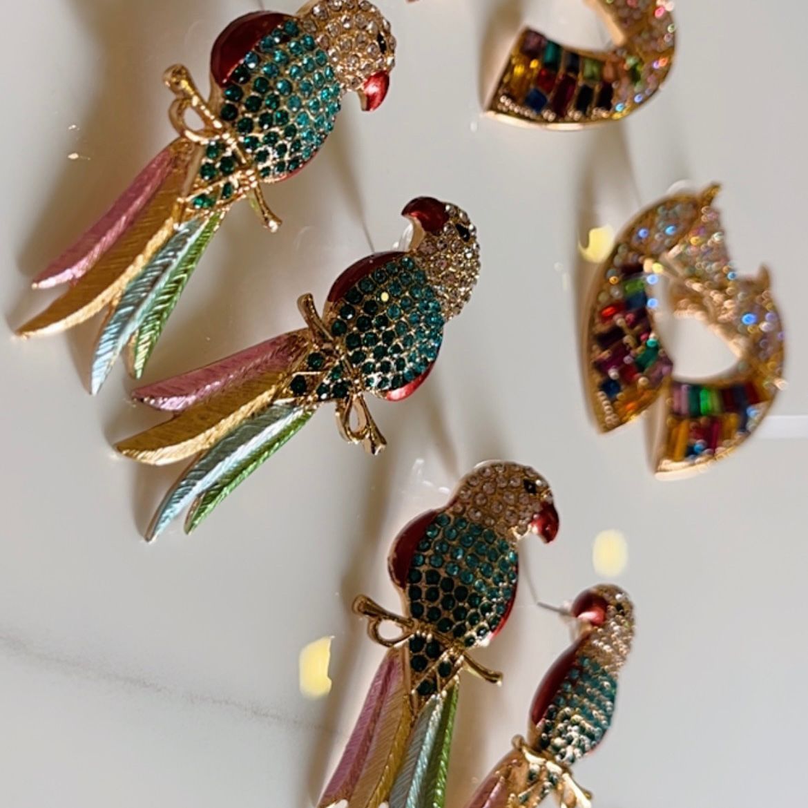 Bird Earrings | Earrings Bird | Bird Studs | Rhinestone earrings