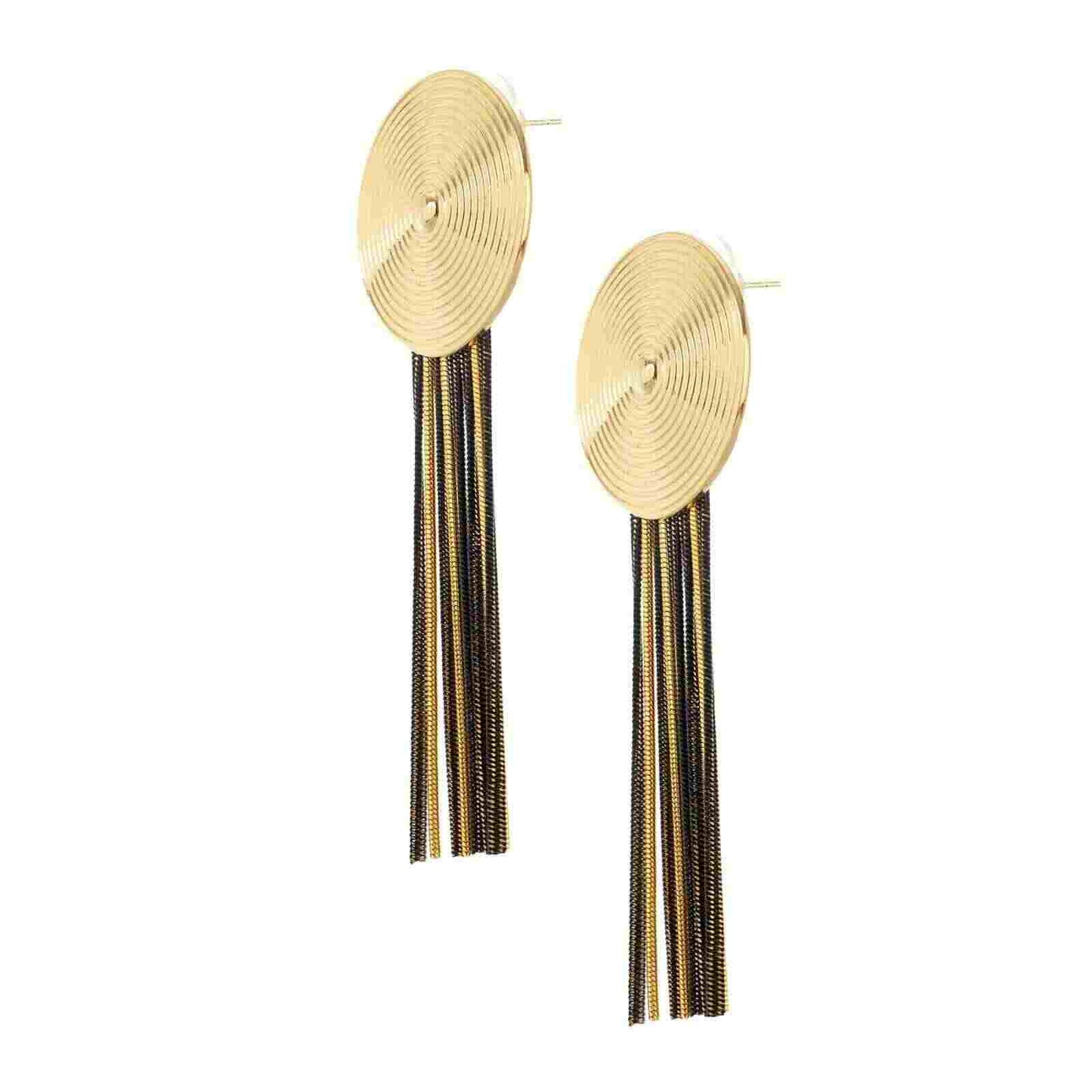 Black Long Earrings | Waterproof Jewellery | Light Weight | Costume Jewellery