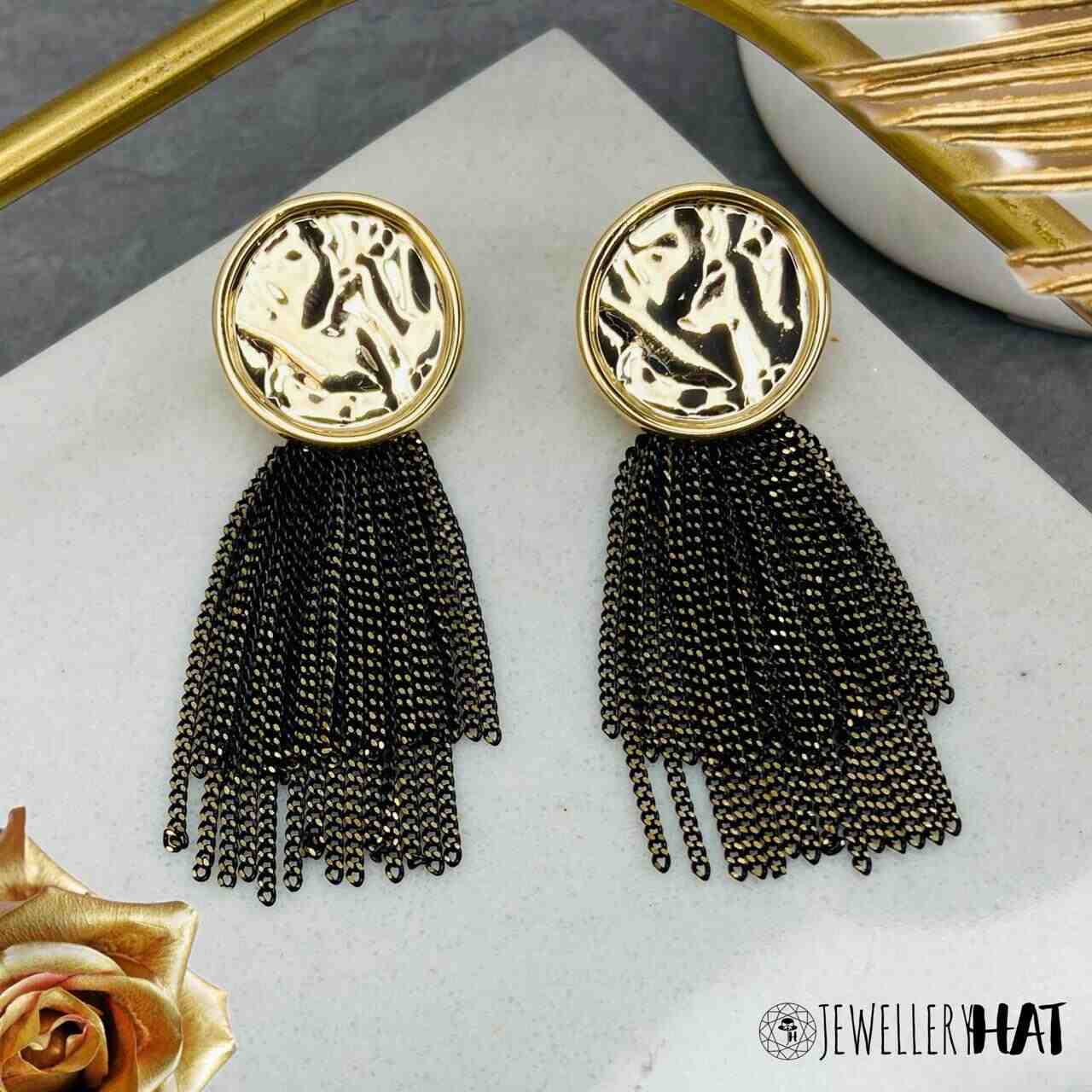 Black Tassel Earrings