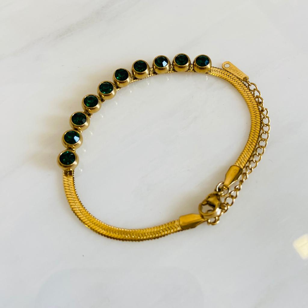 Bracelet For Women | Emerald Stones String | Fashion Jewellery | Jewellery Hat | April 2023