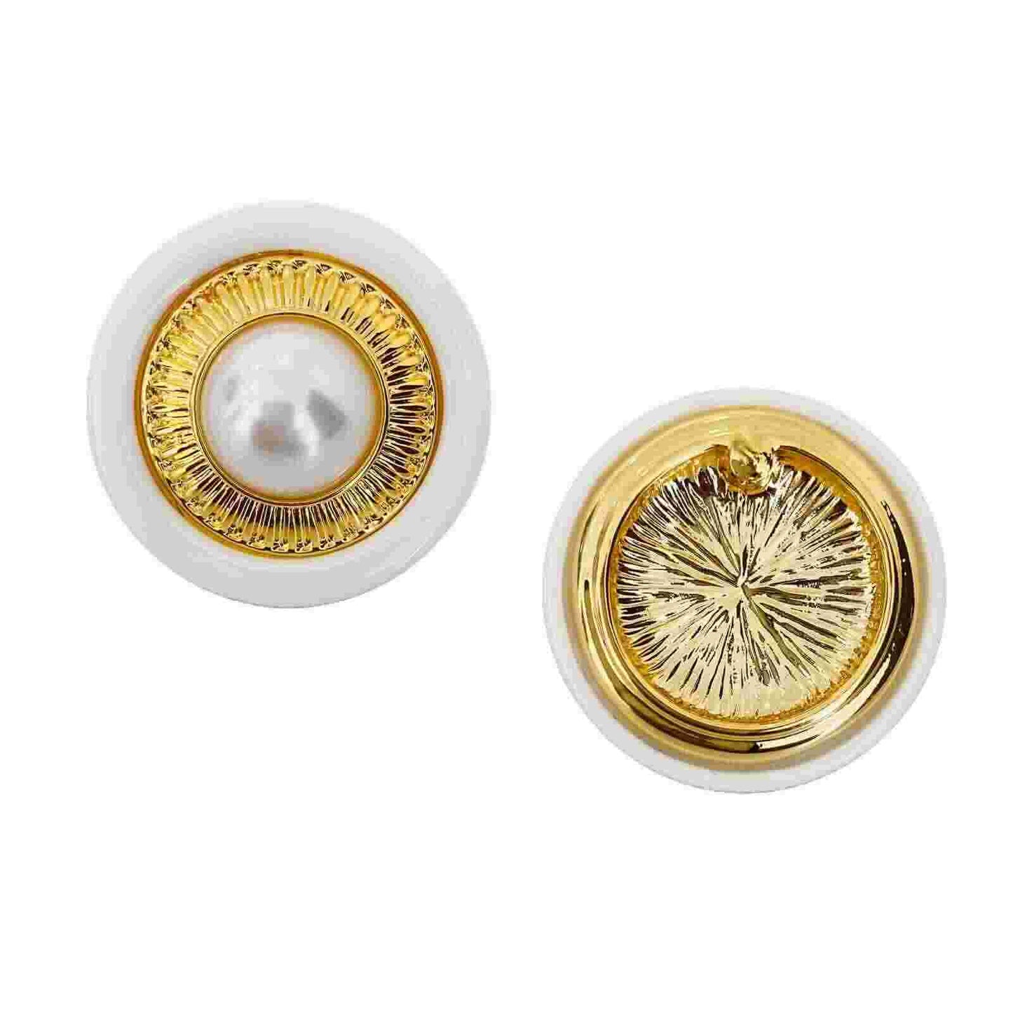 Button Earrings | Pearl White Eye | Western Jewellery | Latest  Design Of Fashion Earrings In 2023