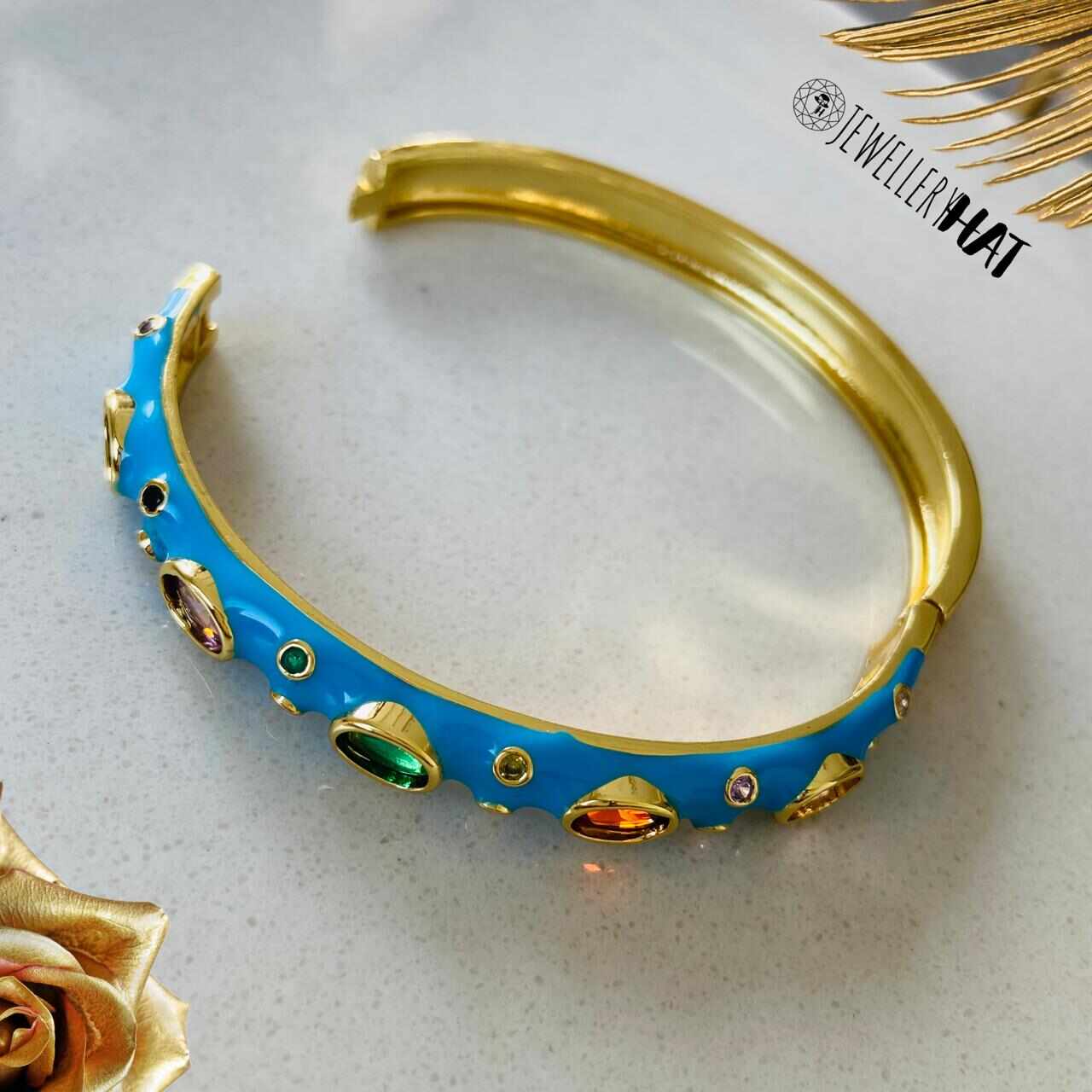 Candy Yum Yum Bracelet | Cyan Blue Kada