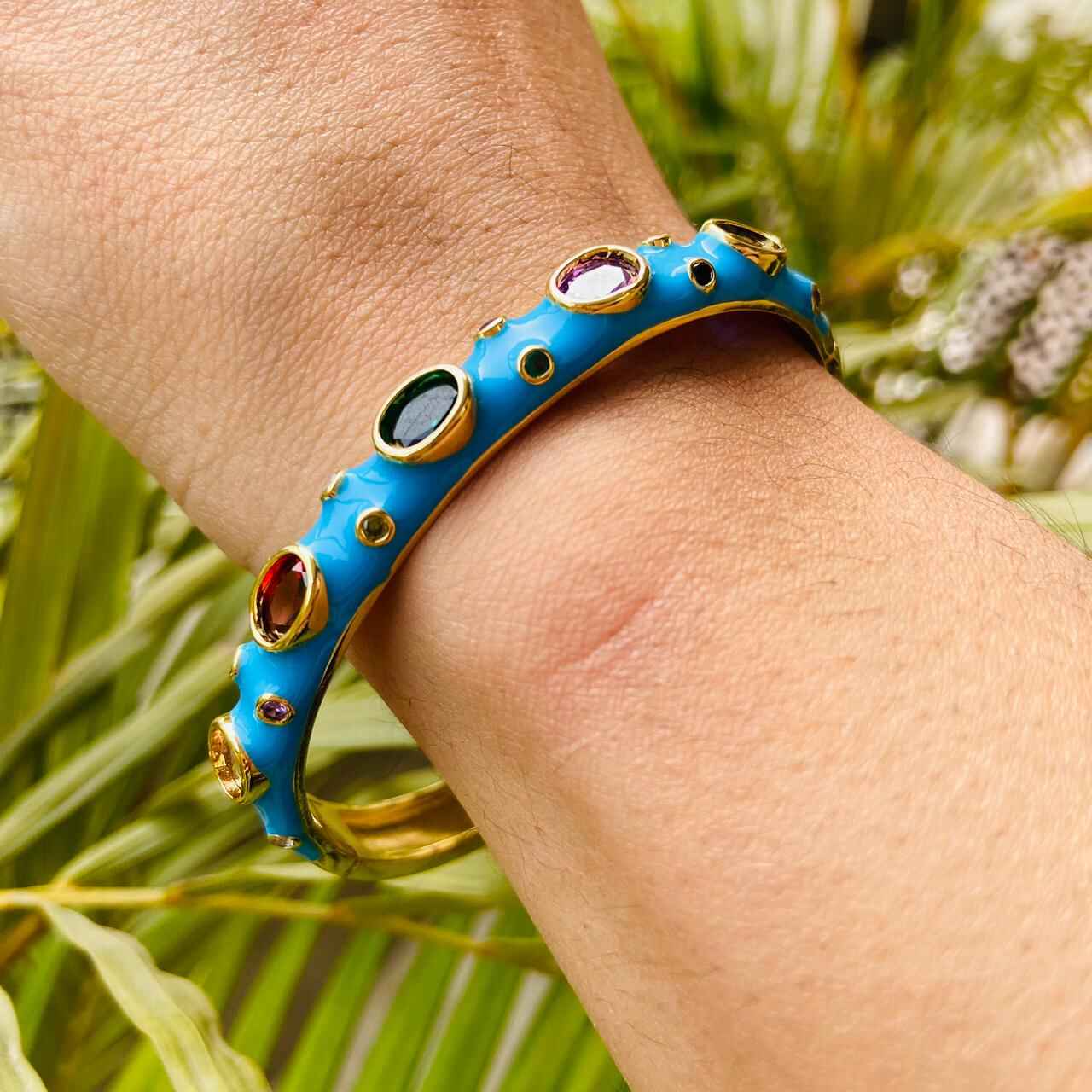 Candy Yum Yum Bracelet | Cyan Blue Kada