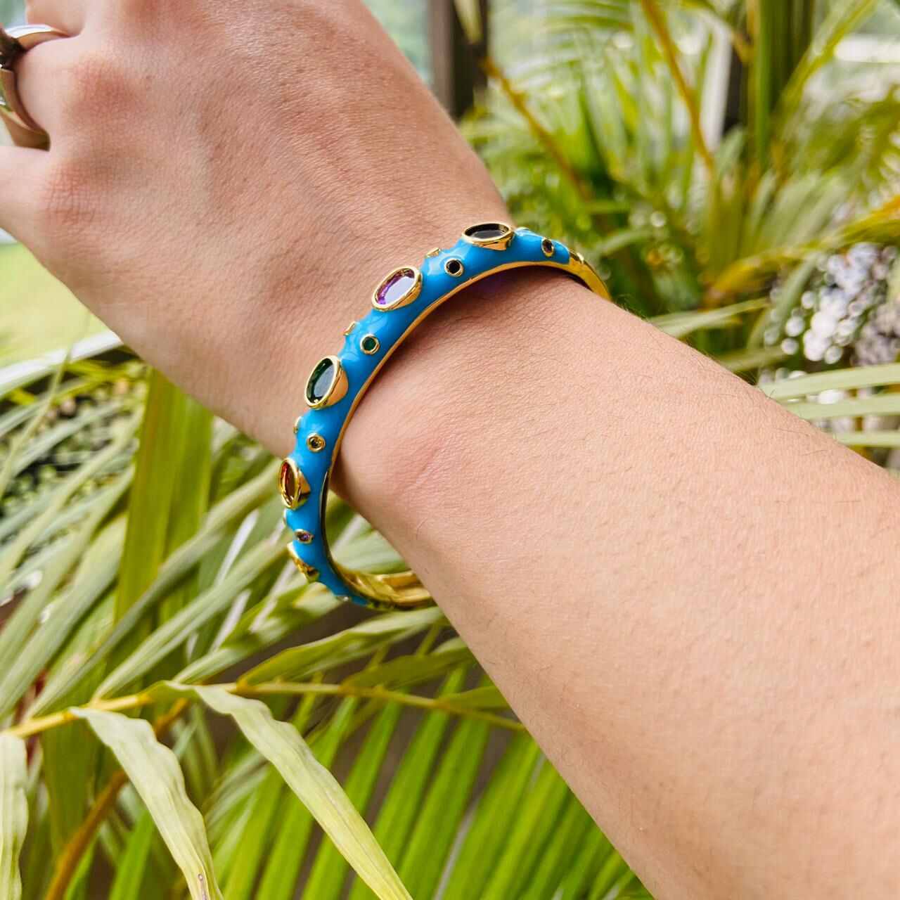 Candy Yum Yum Bracelet | Cyan Blue Kada