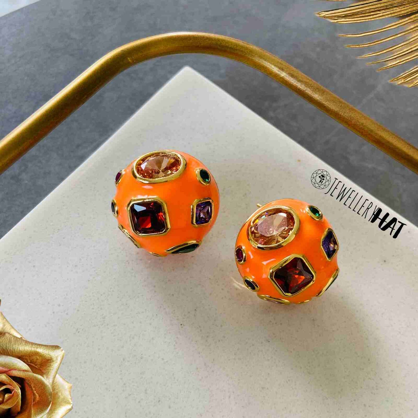 Candy Yum Yum Earrings | Tangerine Orange Earrings