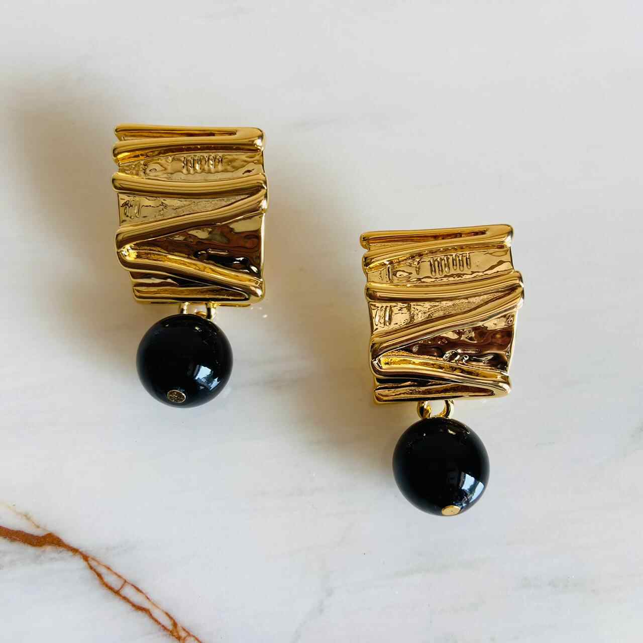 Contemporary Earrings | Black Drop Pearl | Fashion Jewellery | February 2023
