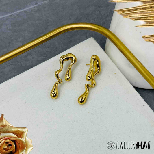 Contemporary Gold Earrings