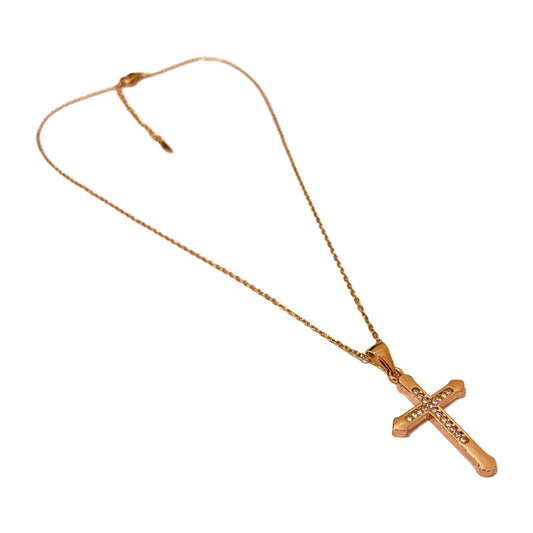 Cross Pendant | Rose Gold Cross Necklace for Women | Artificial Jewelry