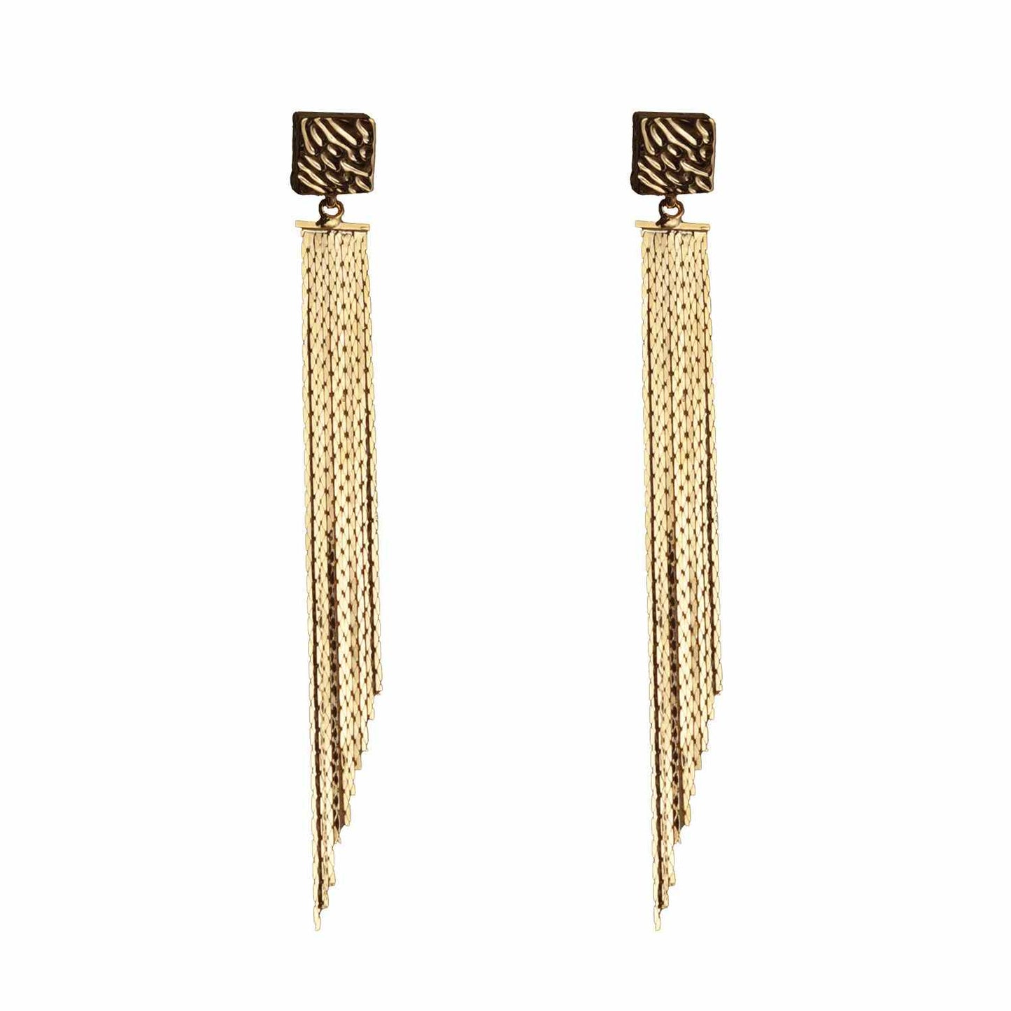 Daily Wear Hanging Gold Earrings | Long Earrings for Women | Costume Jewelry