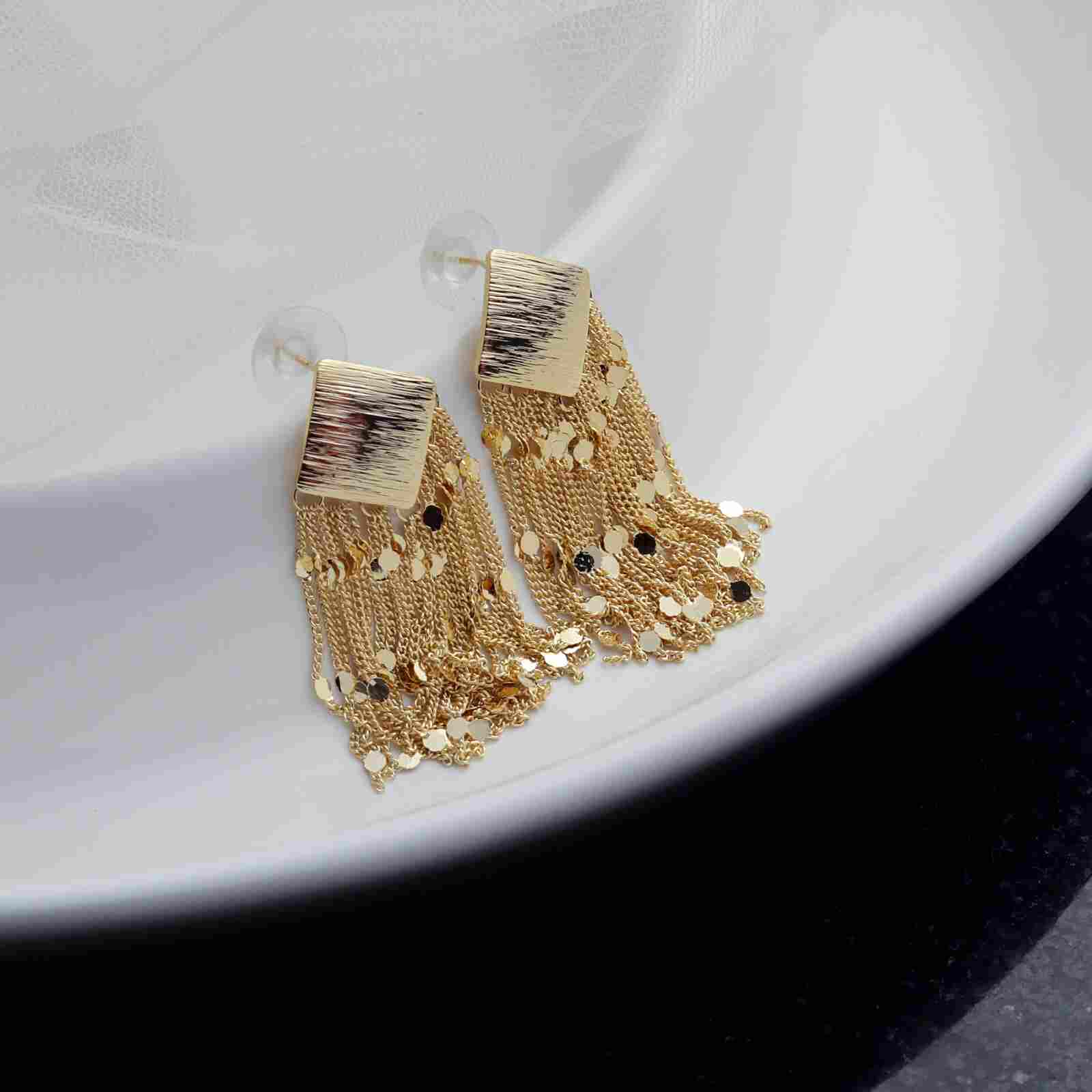 100% 925 Sterling Silver Stud Earrings for Women Simple Zircon Long Tassel  Chain Earings Piercing Jewelry Pendientes 2022 New - AliExpress