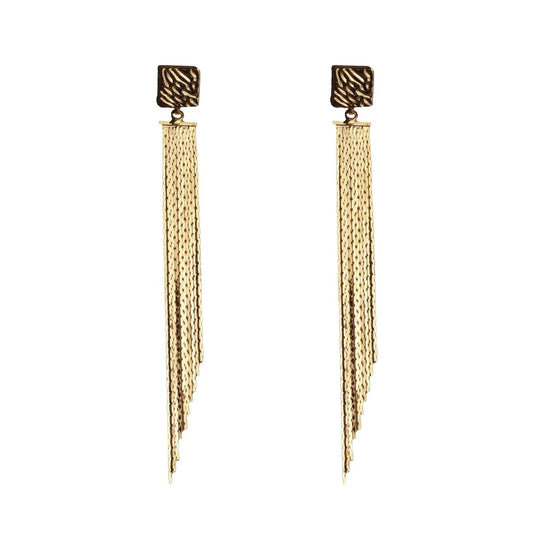 Daily Wear Hanging Gold Earrings | Long Earrings for Women | Costume Jewelry