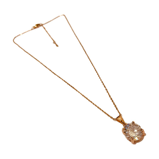 Diamond Pendant | Rose Gold Chain for Women | Artificial Jewelry