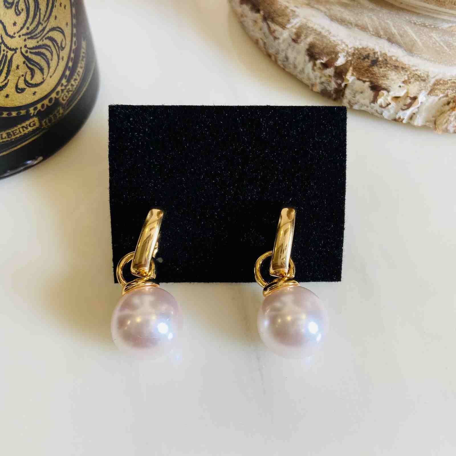 Earrings - Pearl Drops - Gold Plated - Premium Collection Fashion Jewellery August - September 2022 Western Jewellery