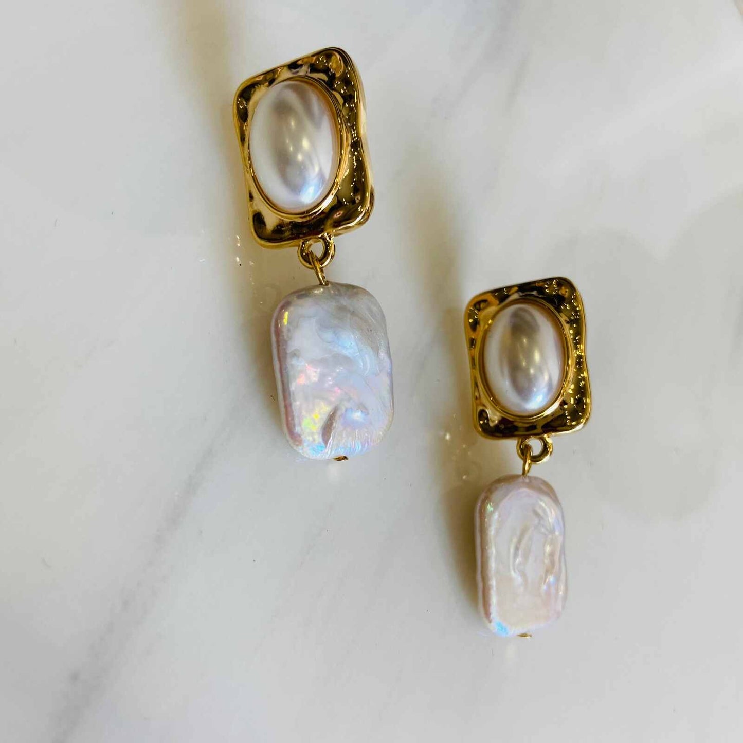 Earrings Baroque Pearl Drops - Gold Plated - Premium Collection Fashion Jewellery August - September 2022 Western Jewellery