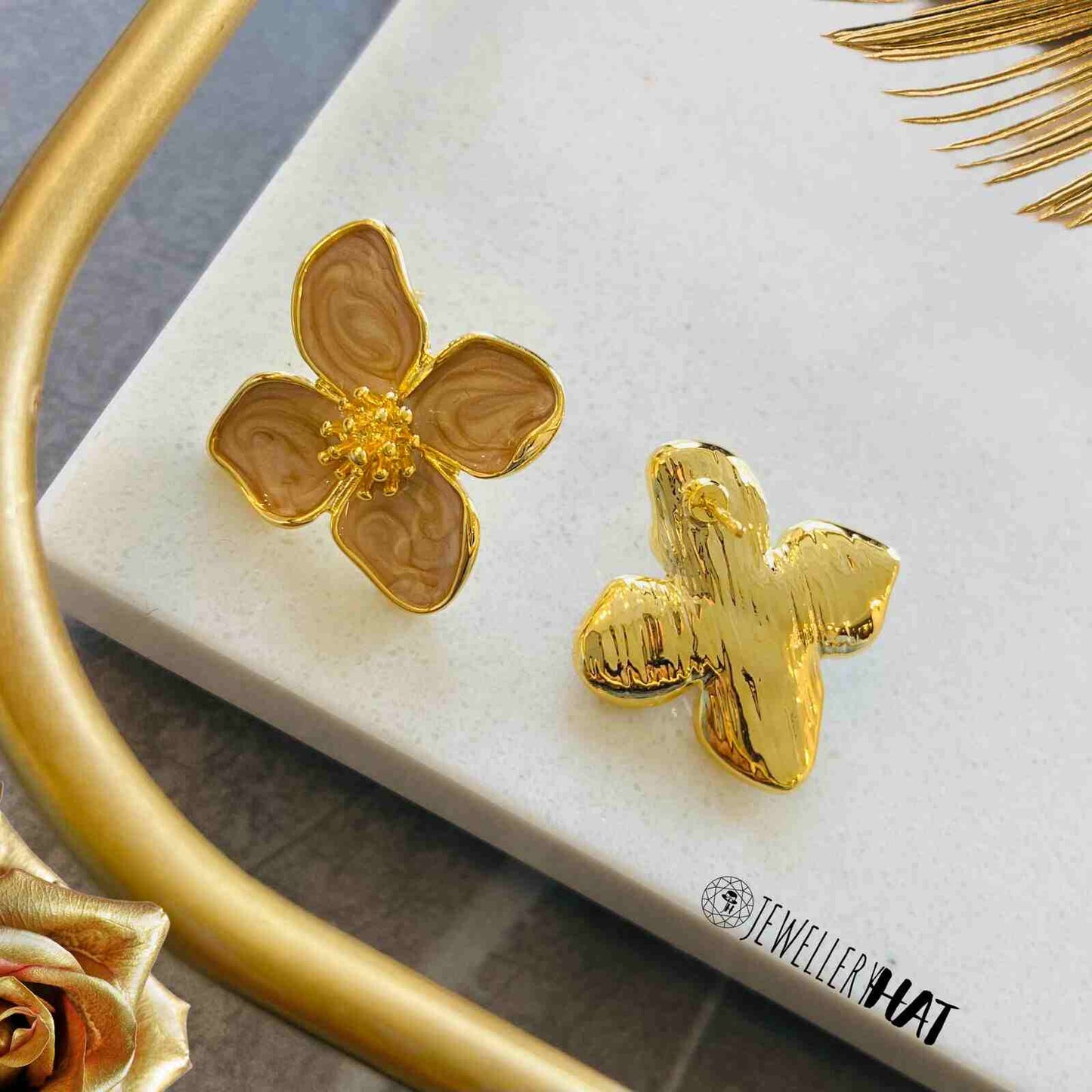 Earrings Gold Flower