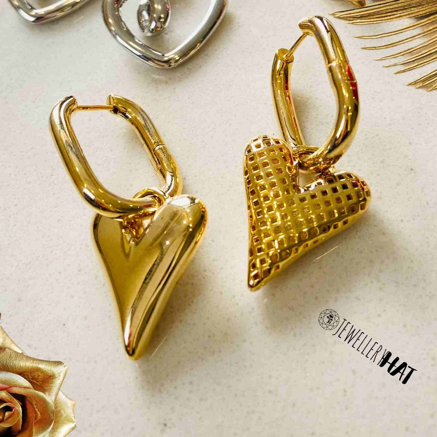 Earrings Gold Heart