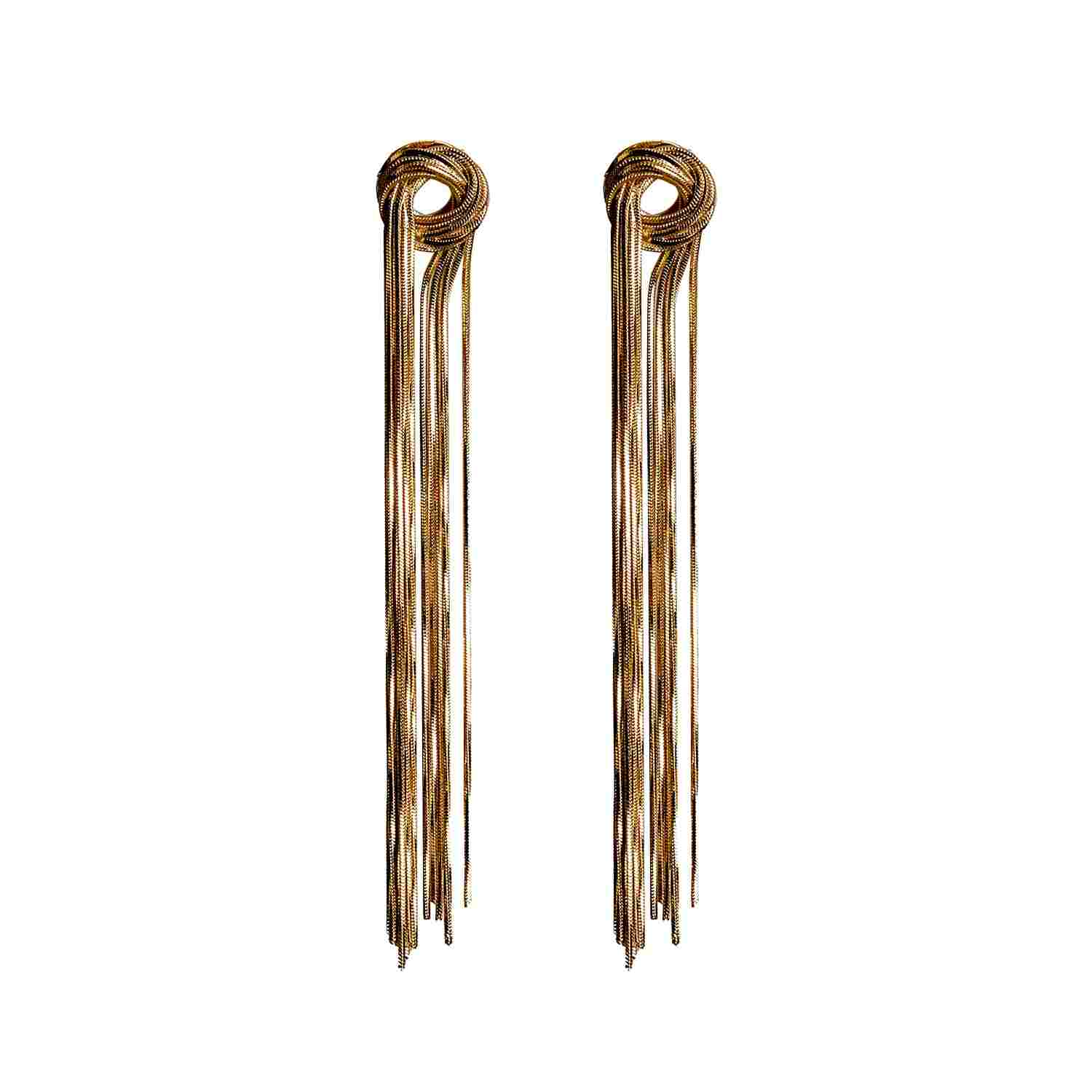 Earrings Hanging Gold | Long Earrings for Women | Modern Jewelry