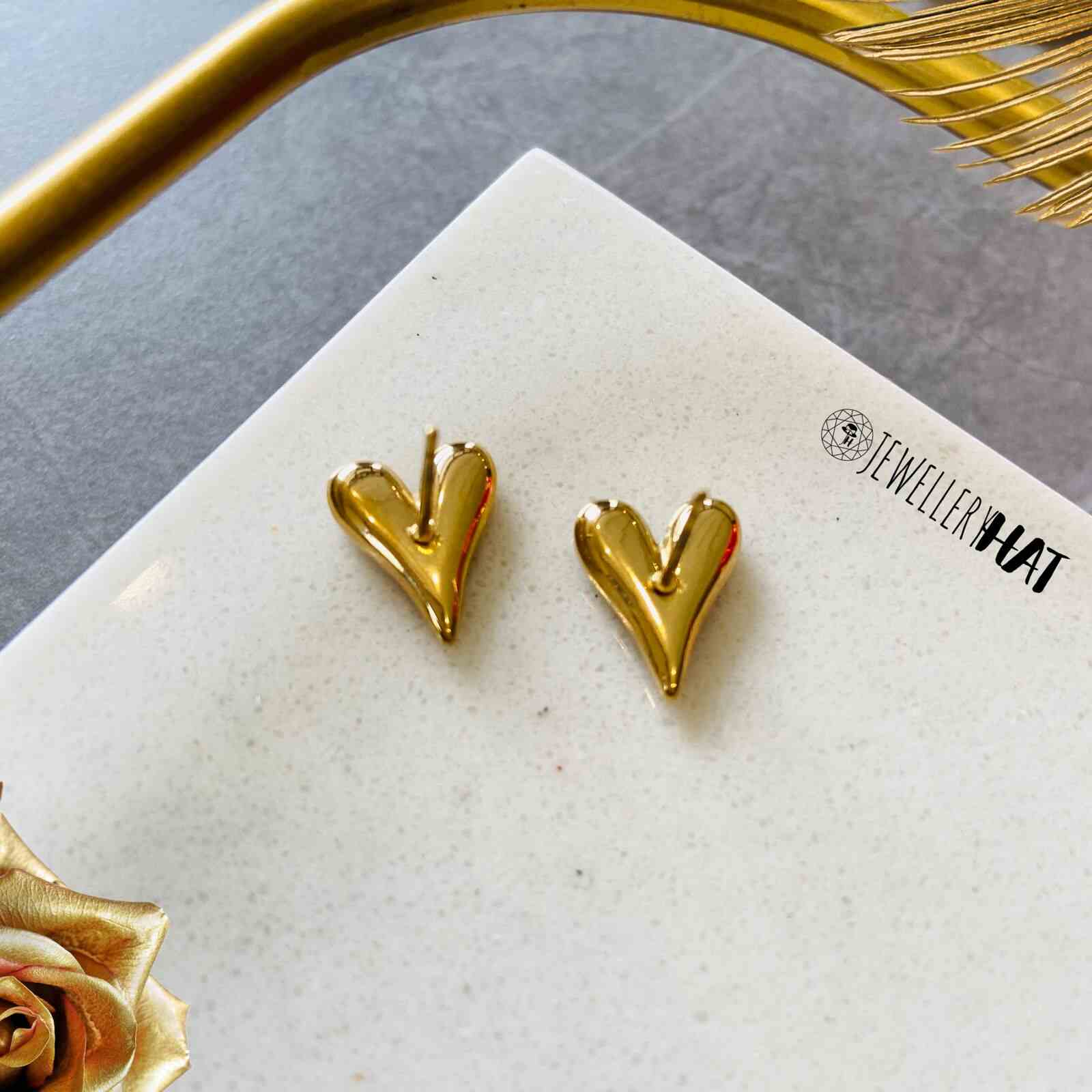 Earrings Heart Gold