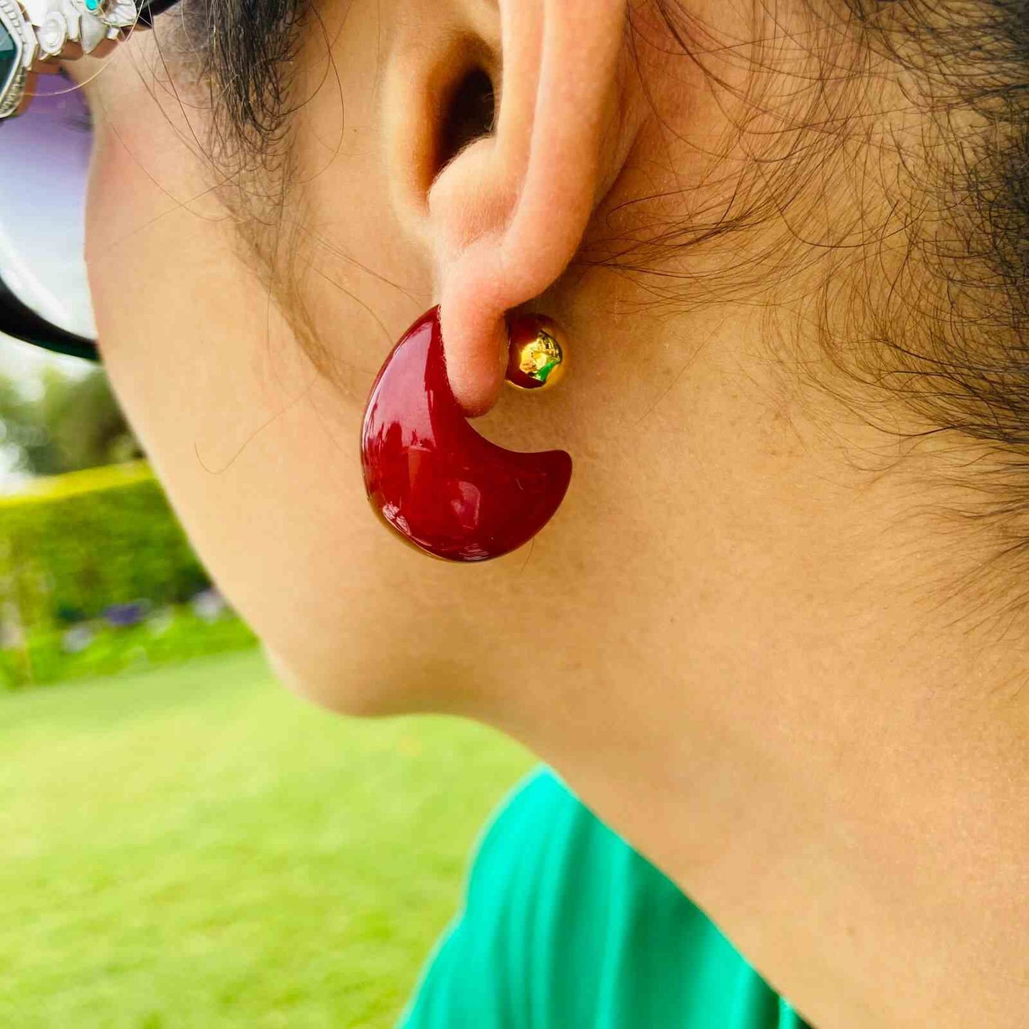 Earrings In Red Colour