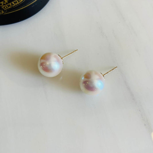 Earrings Mini Pearl Studs - Gold Plated - Premium Collection Fashion Jewellery August - September 2022 Western Jewellery