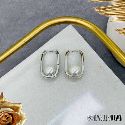Earrings Silver Pearl 