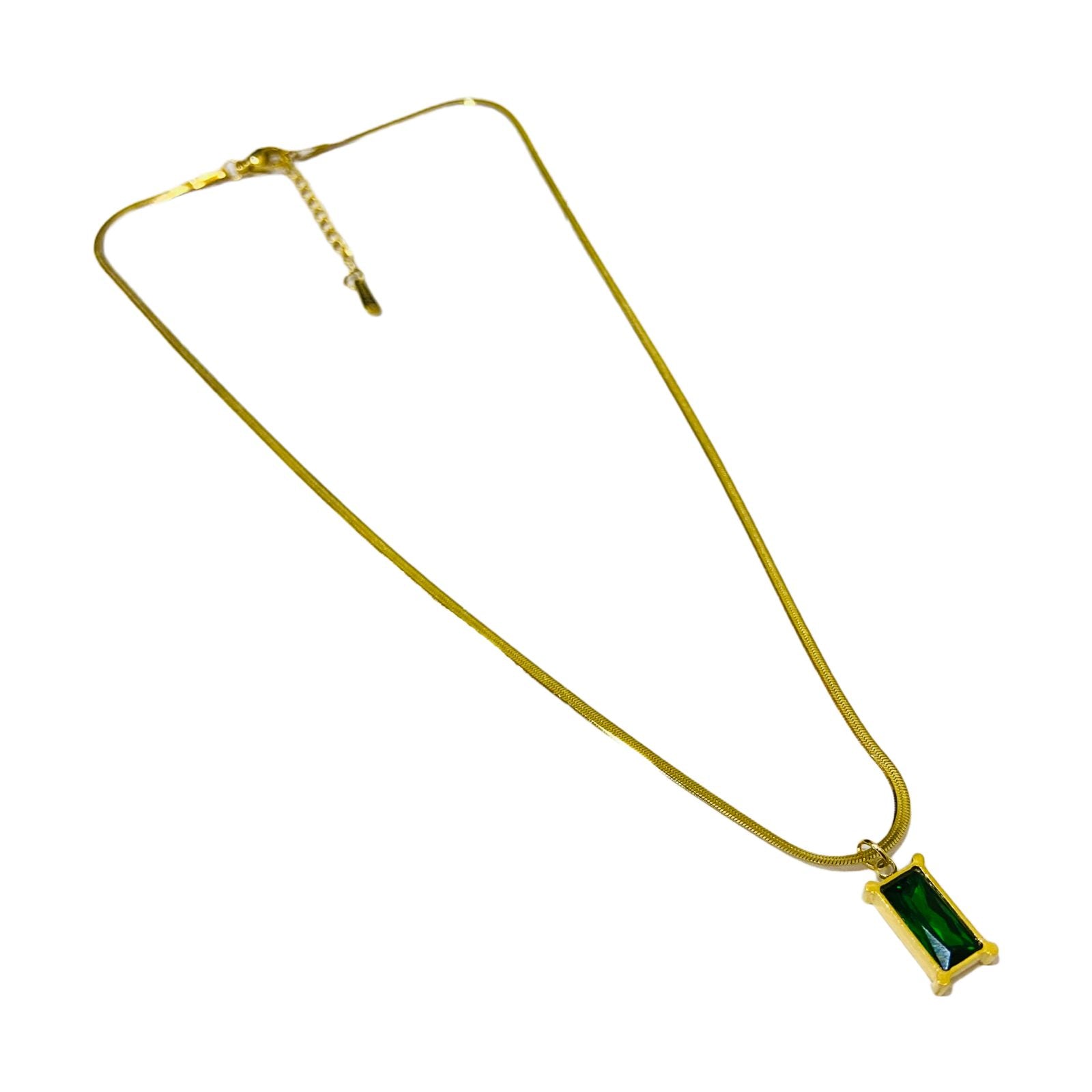 Emerald Necklace | Gold Plated Chain for Women | Artificial Jewelry