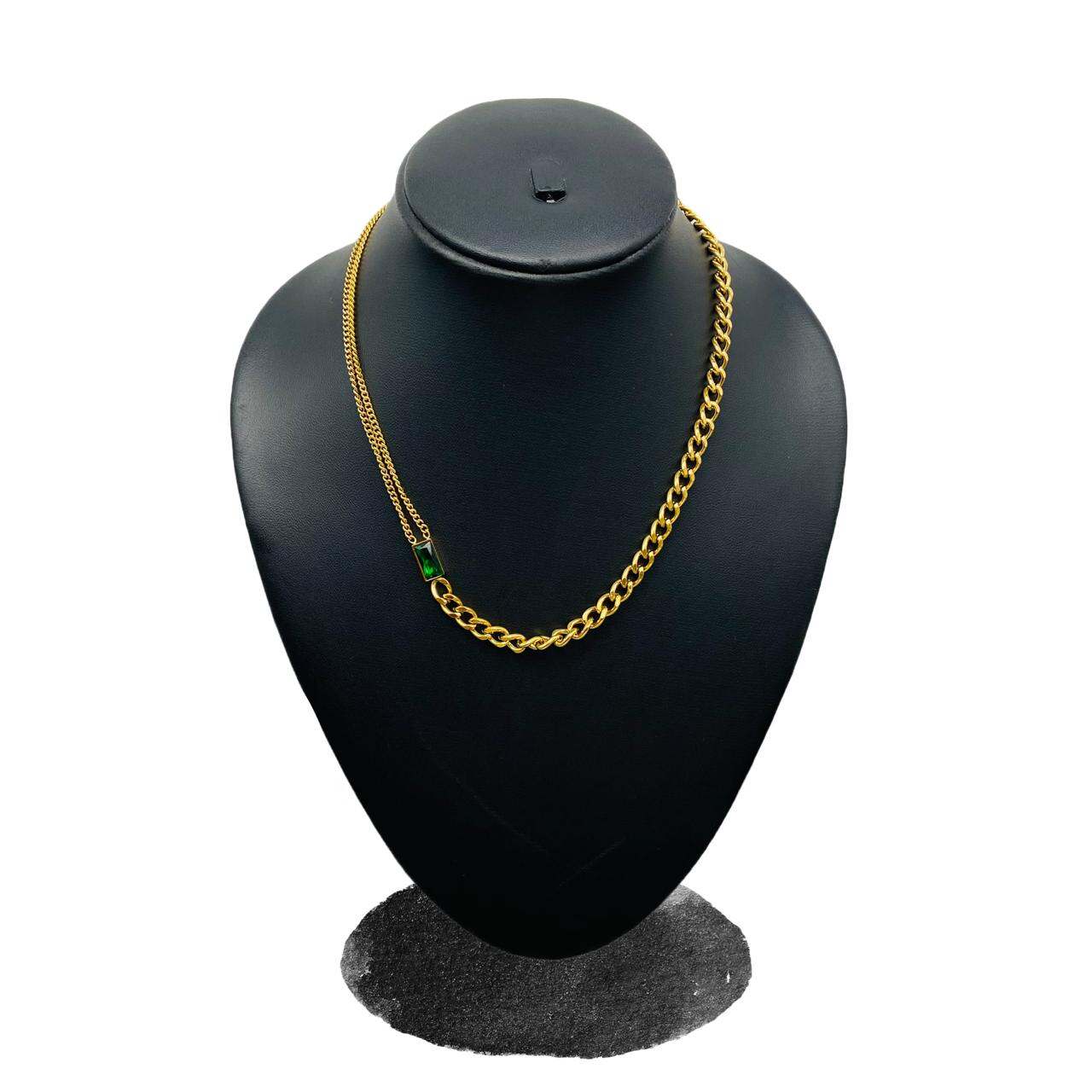 Emerald Pendant | Gold Plated Necklace for Women | Artificial Jewelry