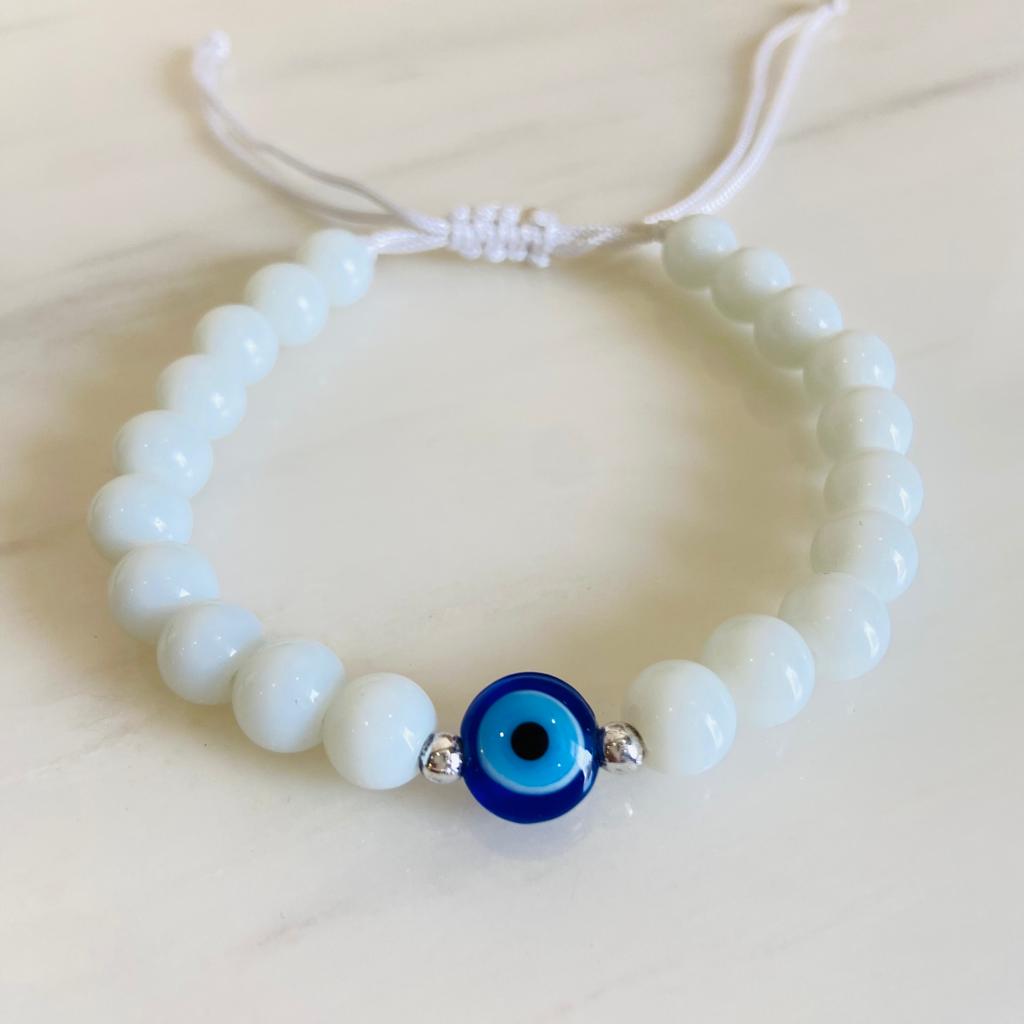 Evil Eye Bracelets For Couples | Black Bracelet | White Bracelet | Beads Bracelet | Fashion Jewellery | April 2023