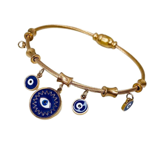 Fancy Bracelet | Evil Eye Rose Gold Plated Bracelet for women | Artificial Jewelry