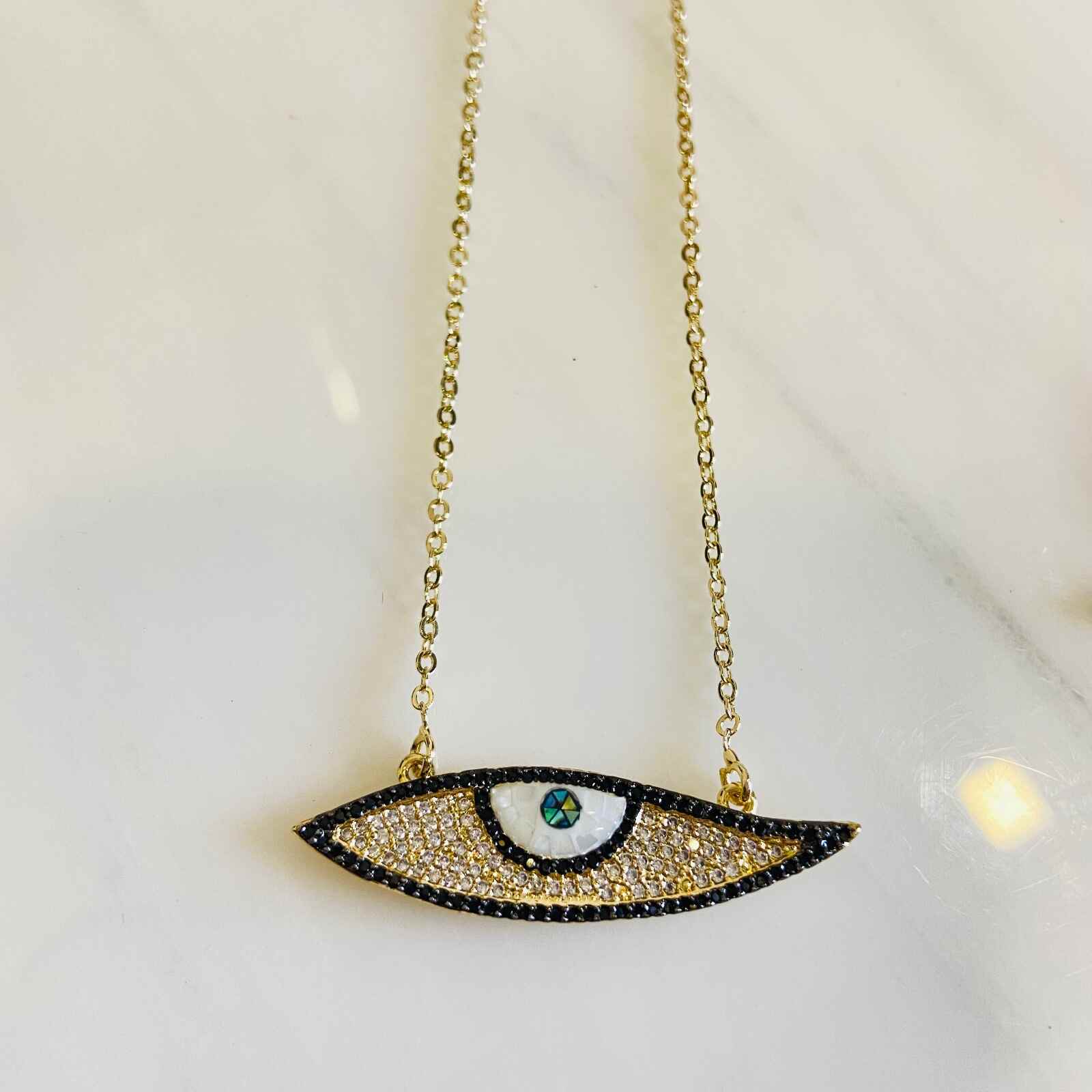 Eye Locket | Gold plated Evil Eye Necklace for Women | Artificial Jewellery