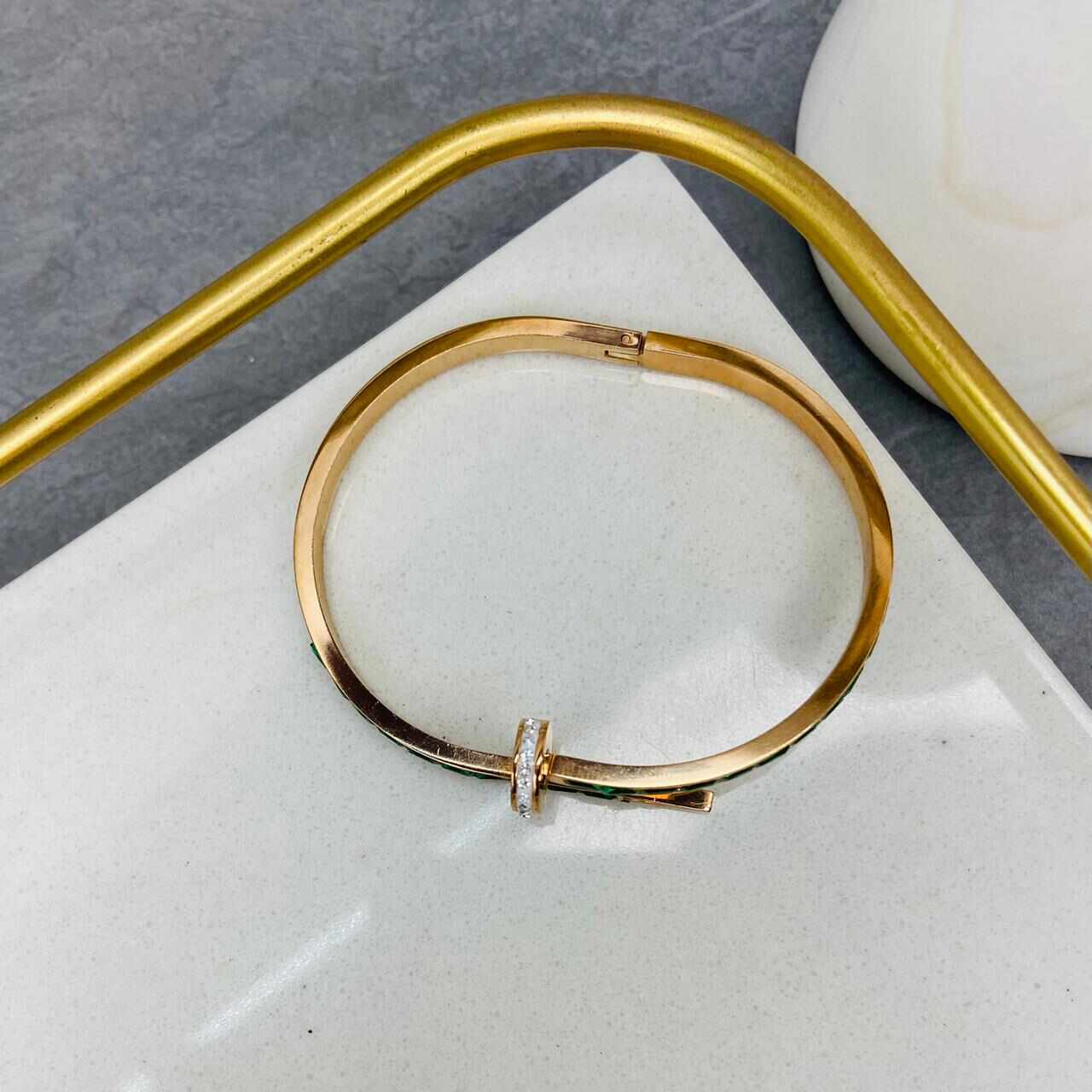 Fancy Bangle | Rose Gold Nail Bracelet for Girls | Artificial Jewelry