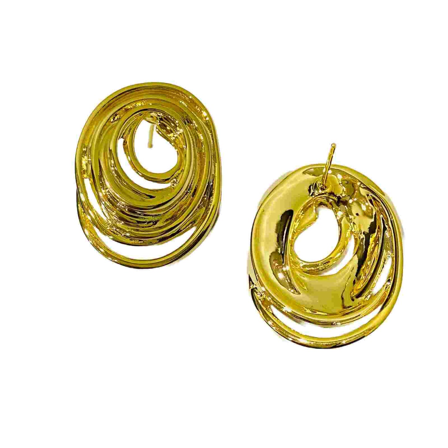 Fancy Gold Earrings | Gold Round Earrings for Girls | Artificial jewelry