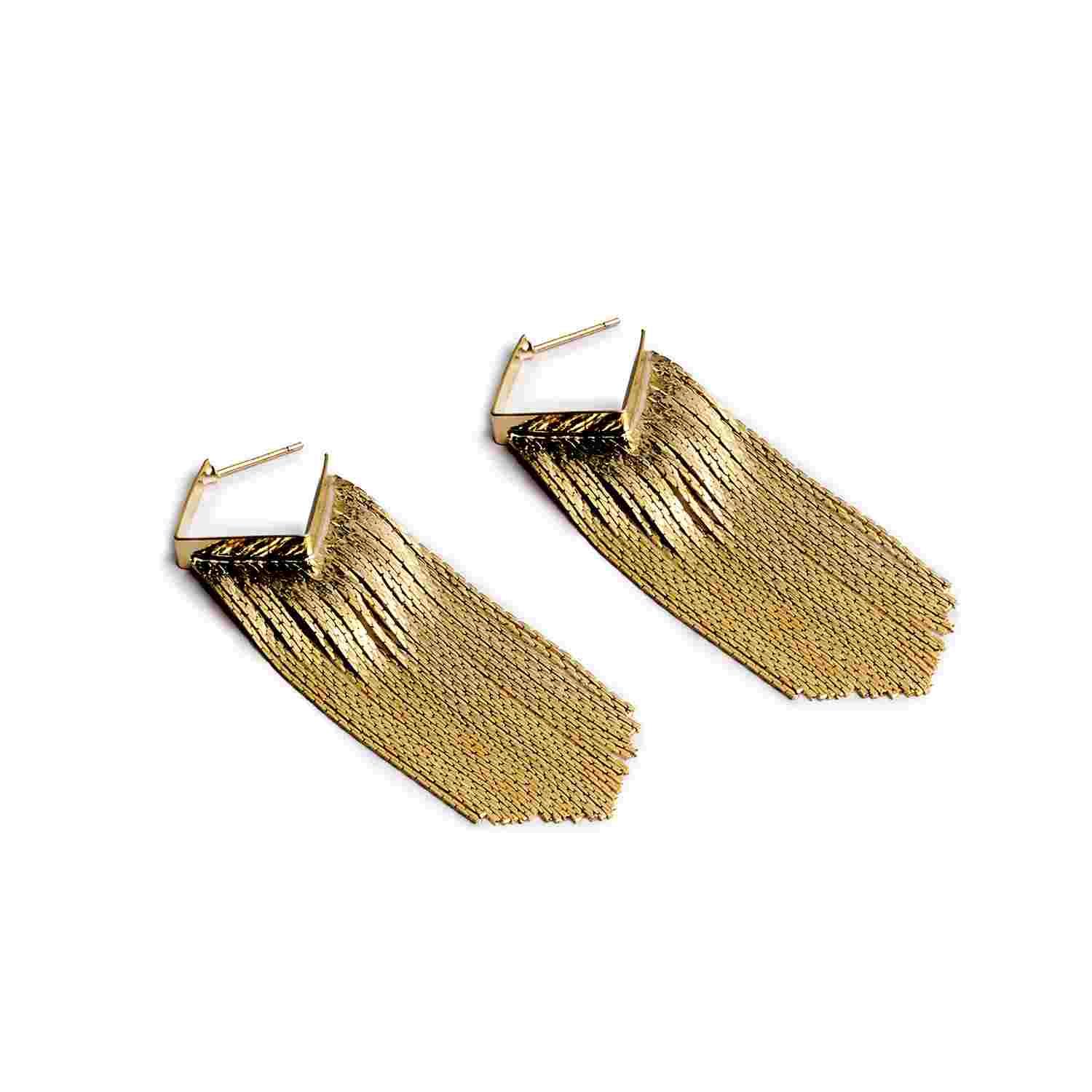 Fancy Long Gold Earrings | Tassel Earrings for Women | Western Jewelry