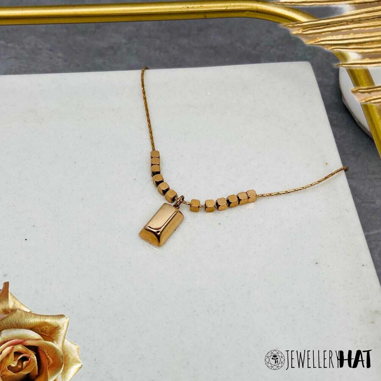 Fancy Necklace | Rose Gold Plated Necklace for Girls | Artificial Jewelry