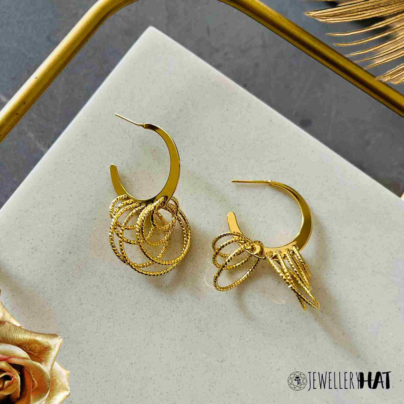 Striking Gold Hoop Earrings