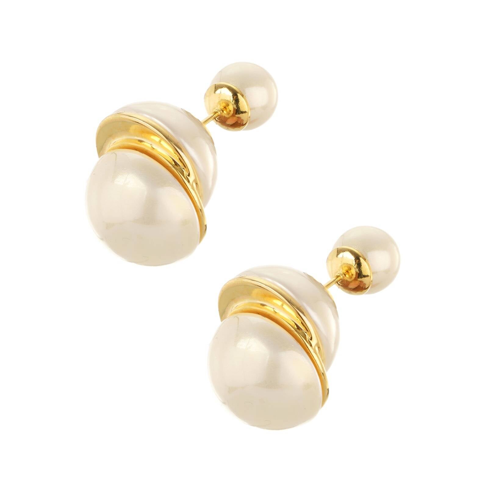 Buy Fashion Frill Exclusive Pearl  AD Stud Hoop Earrings Artificial  Jewellery Earrings Set Pearl Alloy Drops  Danglers Earrings For  WomenGirls Online at Best Prices in India  JioMart