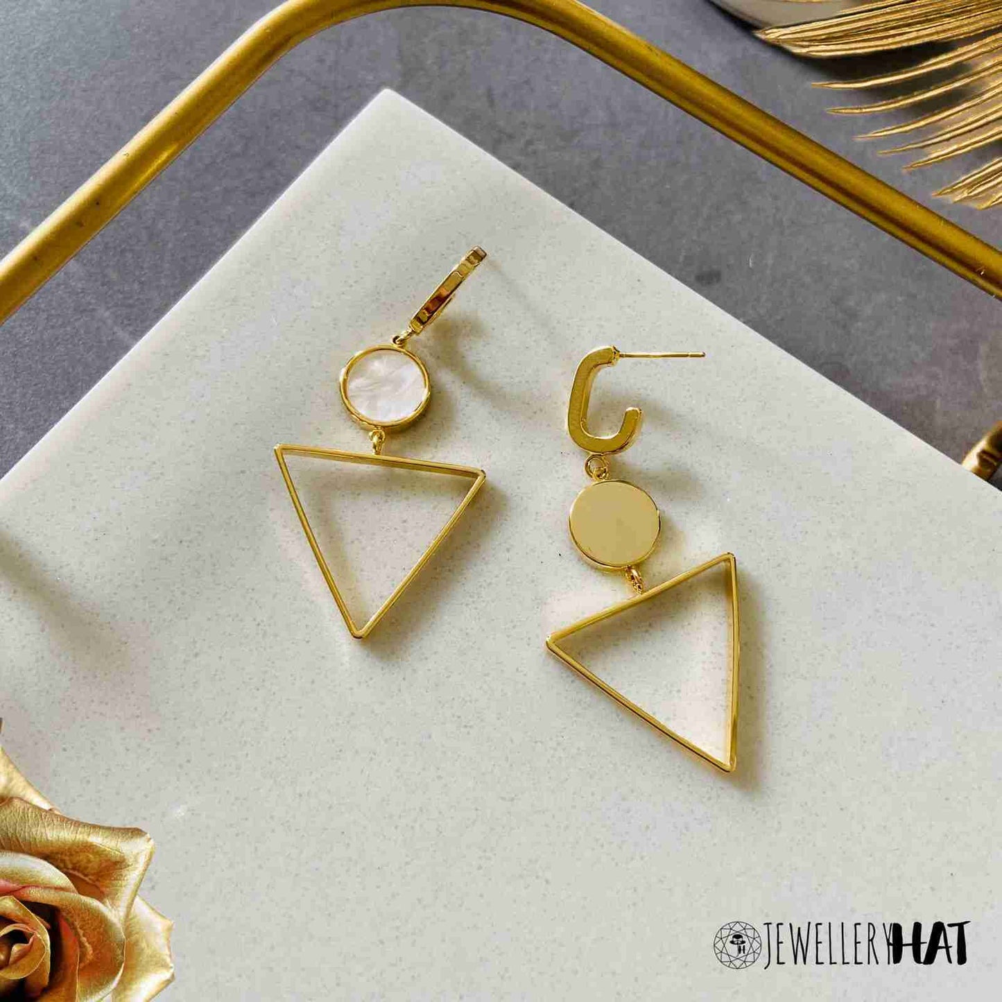 Gold Contemporary Earrings