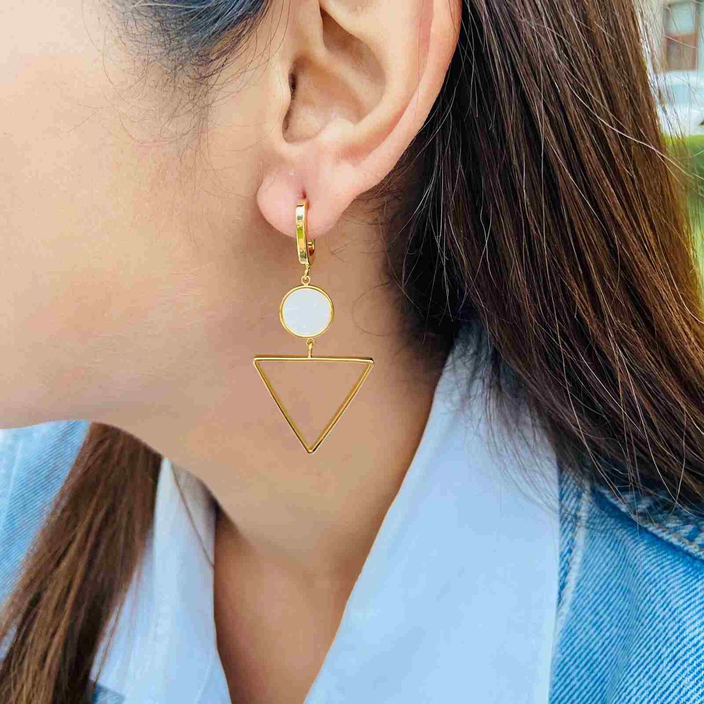 Gold Contemporary Earrings