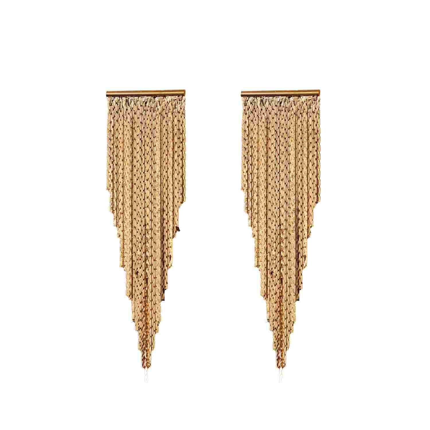 Gold Dangle Earrings | Tassel Earrings for Women | Long Earrings | Imitation Jewelry