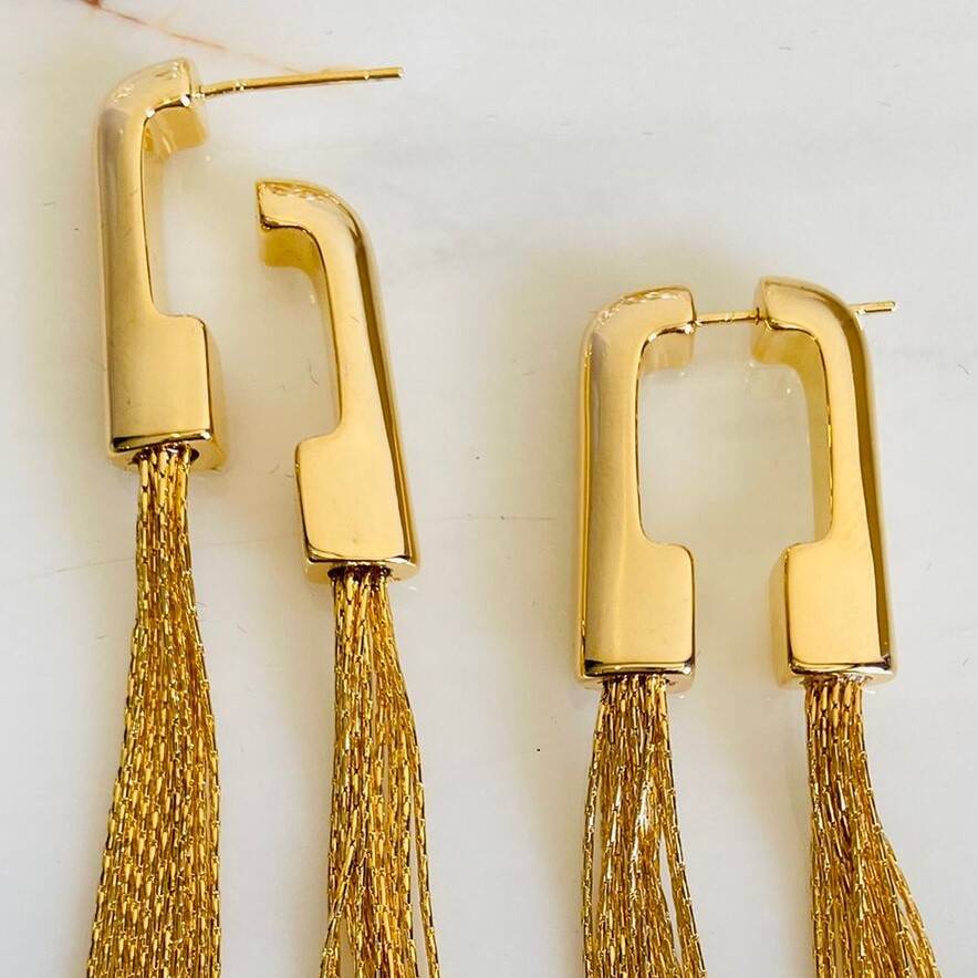 Gold Earrings Design - Tassels By Jewellery Hat® - Fashion Jewellery By Jewellery Hat January 2023 - Gold Earrings Design