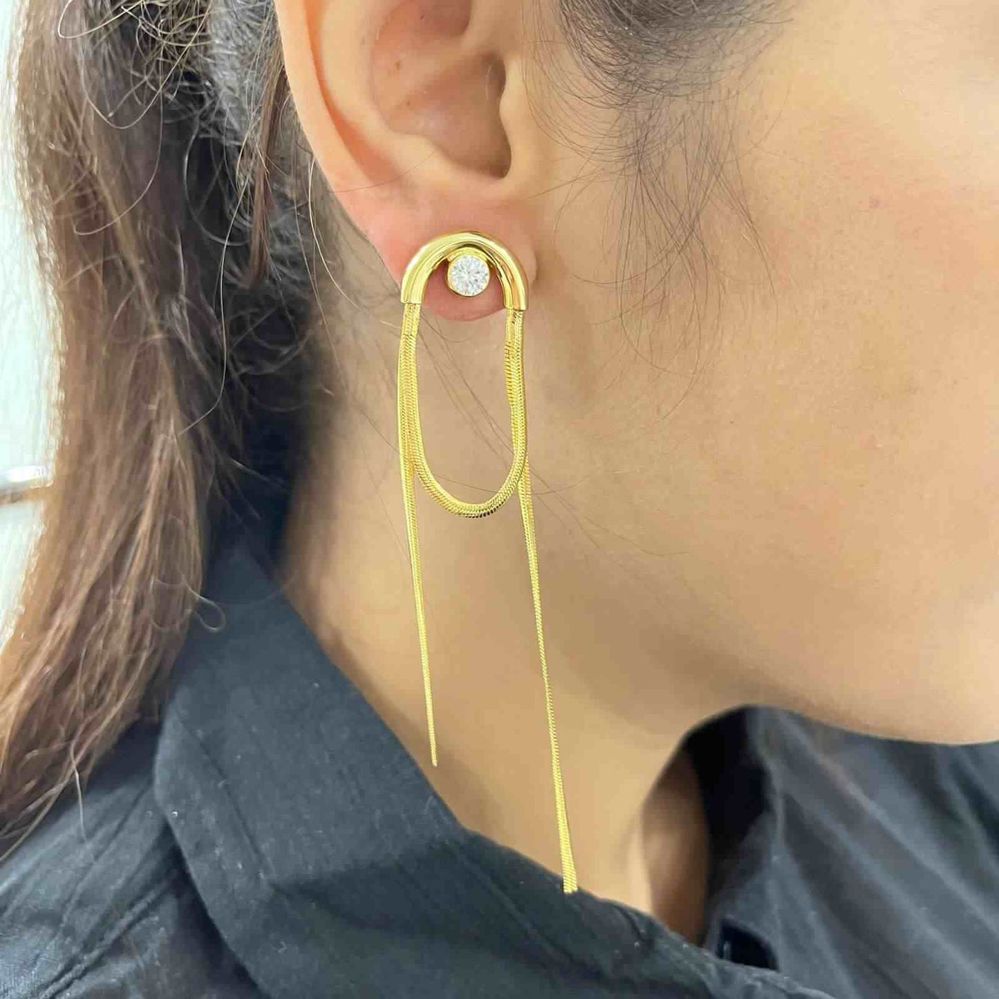 Gold Earrings Modern